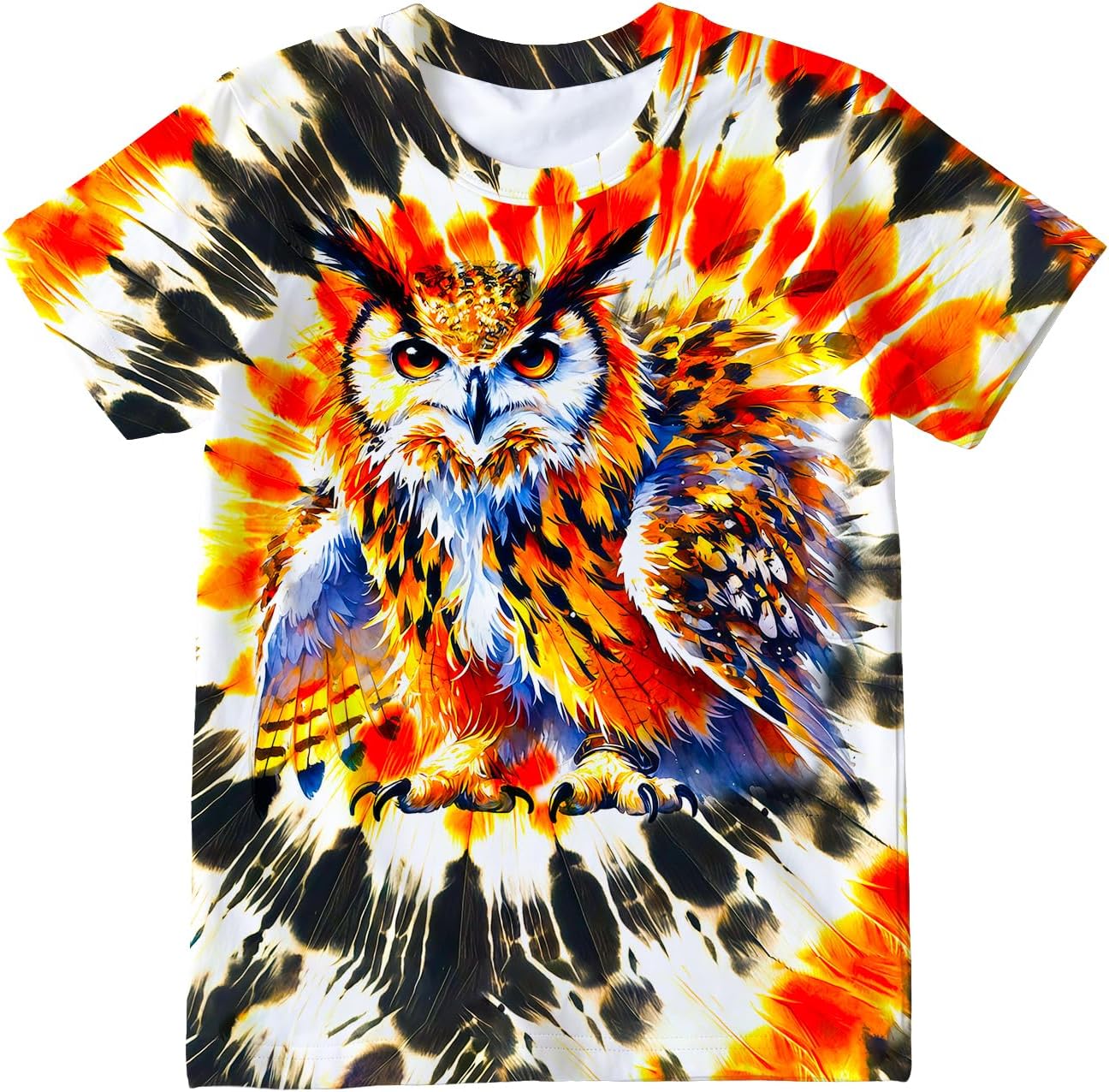 Kids Tie Dye T-Shirts Hippie Short Sleeve Shirt Tees for 6-18 Years Boys Girls
