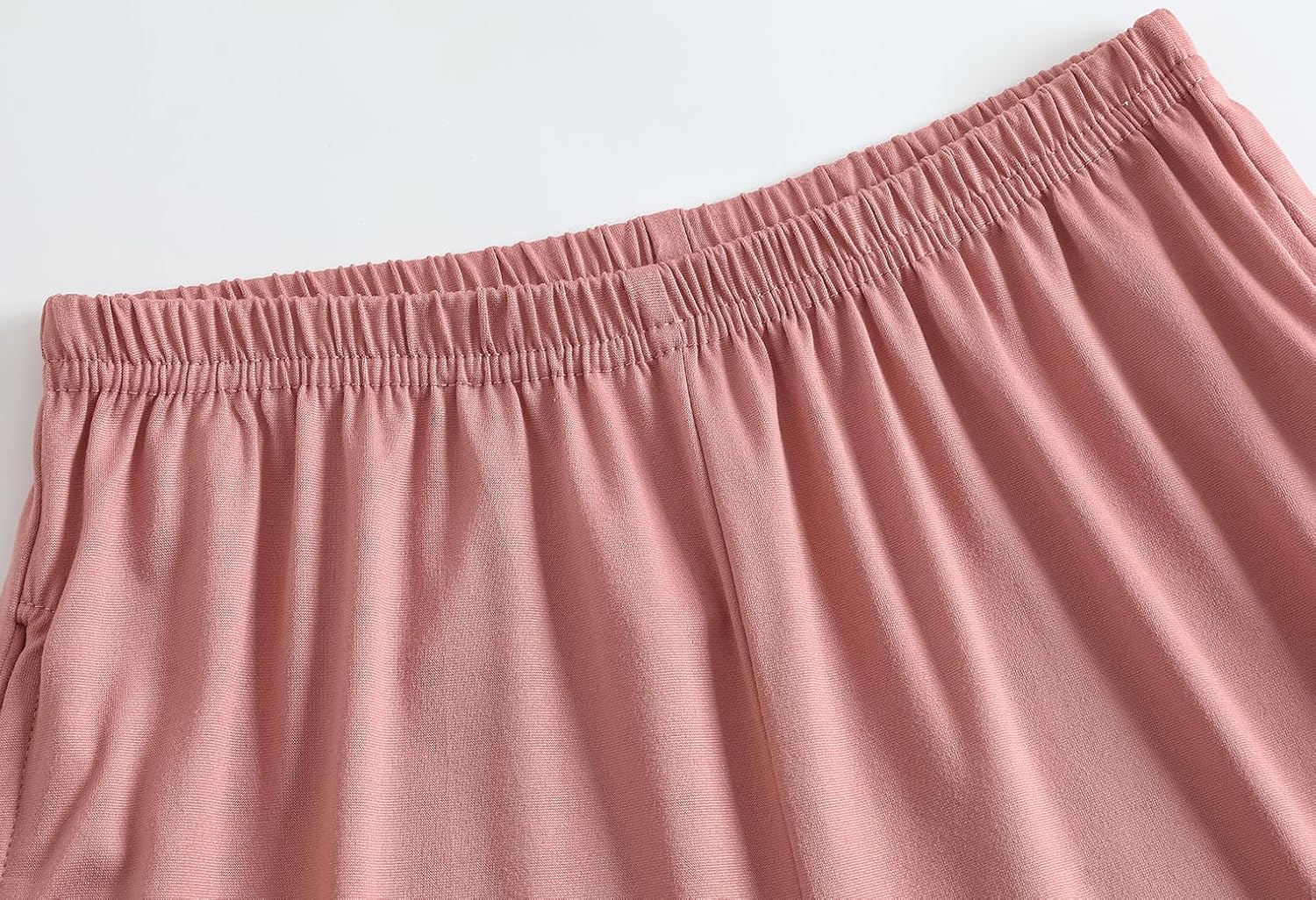 Vopmocld Boys Girls Short Sleeve & Pants Button Down Pajama Sets Solid Color with Pockets Sleepwear Outfit Teens Lounge - Image 6