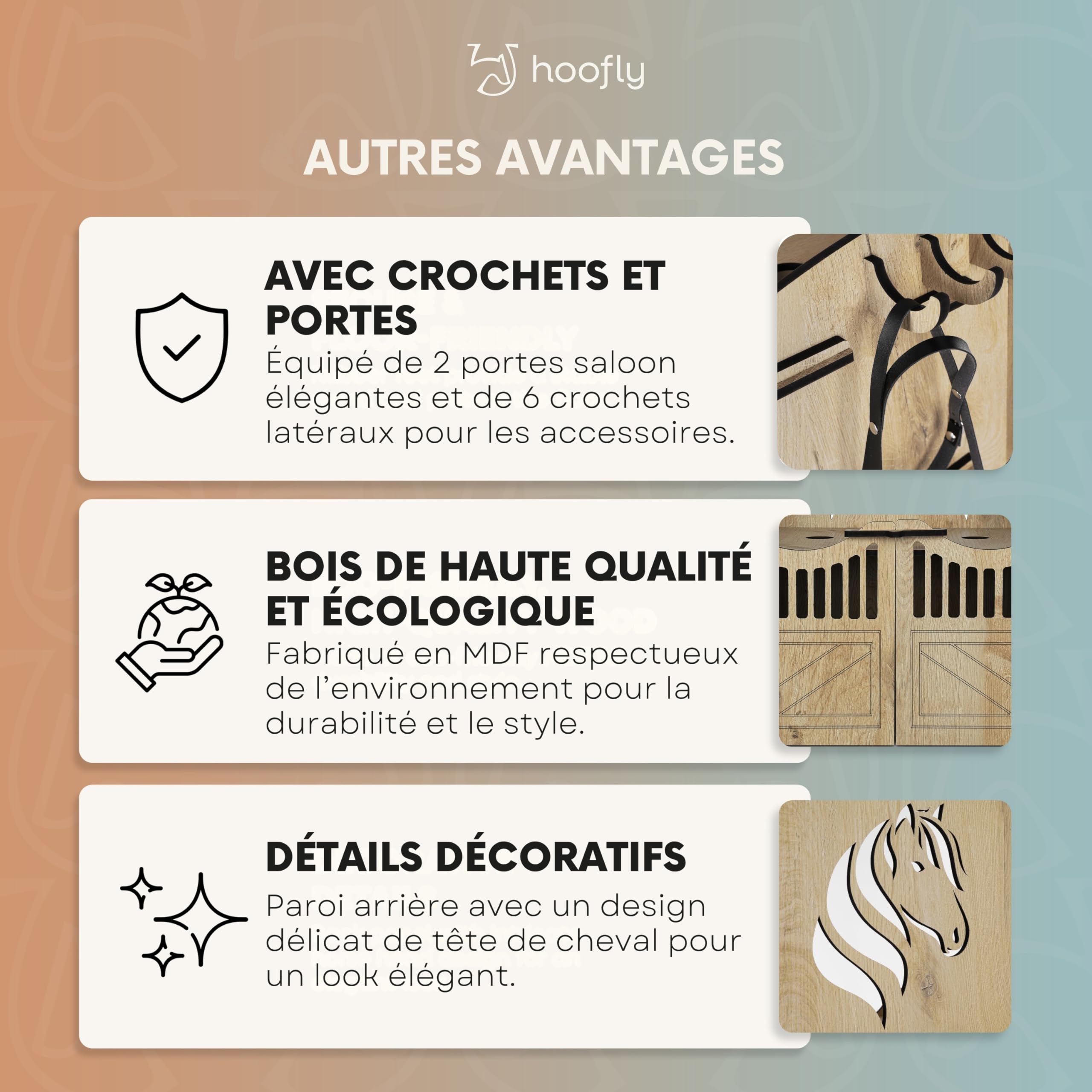 Hobby Horse Écurie Murale - Accessoire Pratique pour Hobby Horse avec Portes, Espace de Rangement et Crochets/Écurie idéale pour Hobby Horsing 2 Chevaux