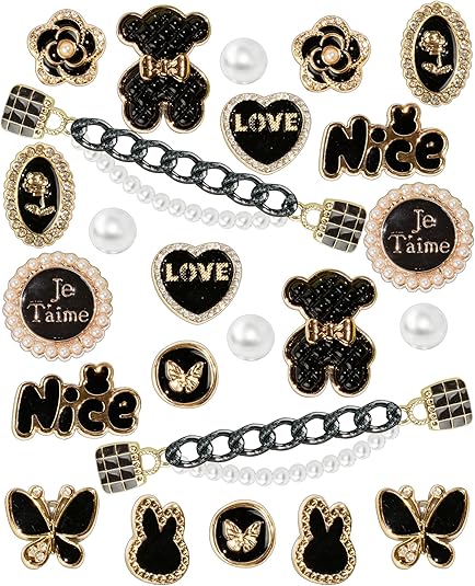 Cute Shoe Charms for Women Lovely Pink Fish Cat Charms for Girls Pearl Shoe Chain 22CS