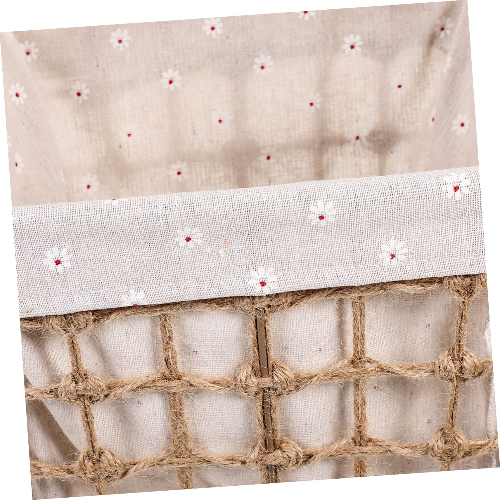 Hemobllo Cesta Organizadora Tejida Pequeña Cuadrada con Asas Dobles y Forro de Tela, Almacenamiento de Fibra Natural, para Hogar y Oficina, Cesta Decorativa Multiusos