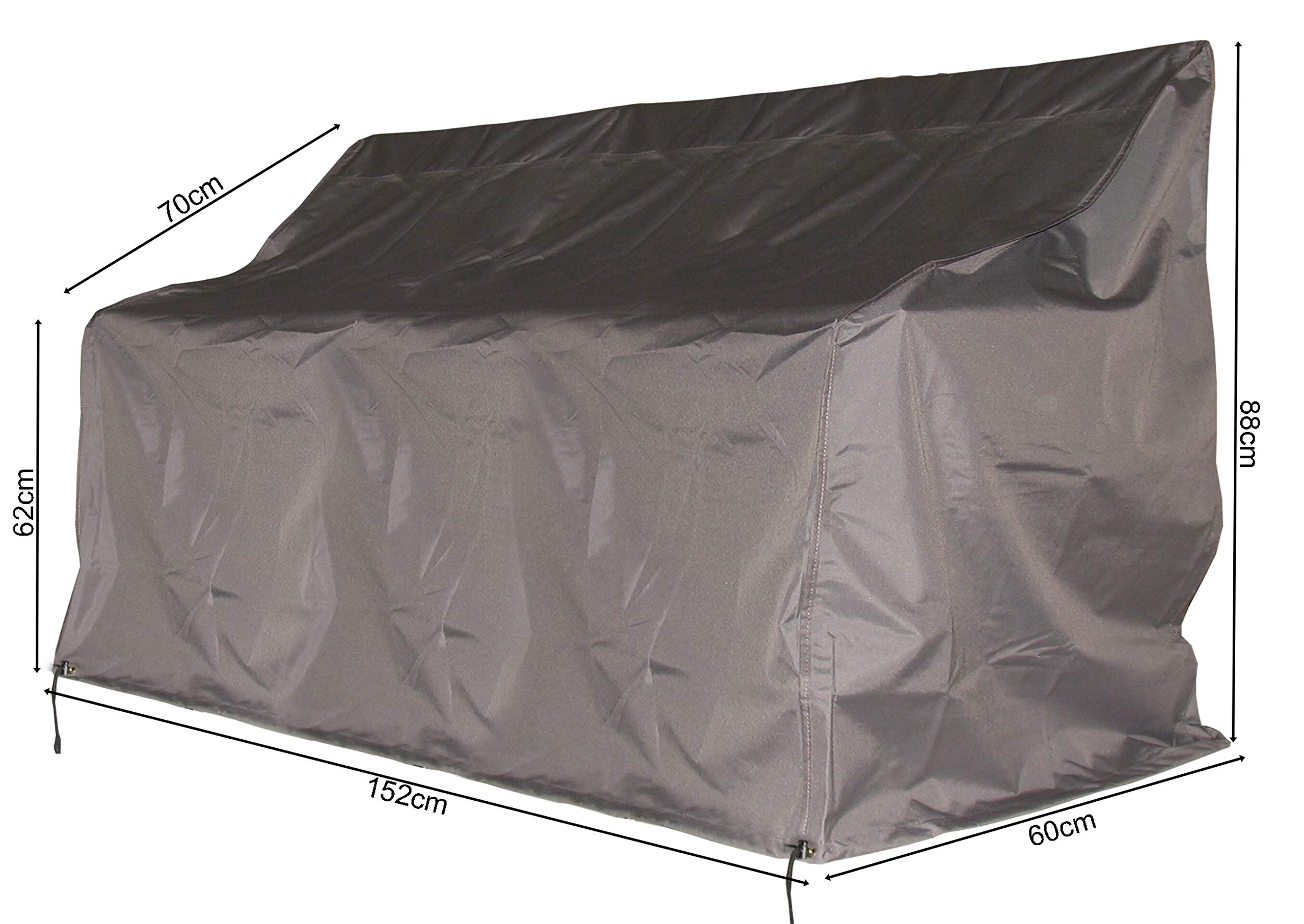 QUICK STAR Schutzhülle Bank 150x60x88cm Schutzhaube Abdeckplane Grau