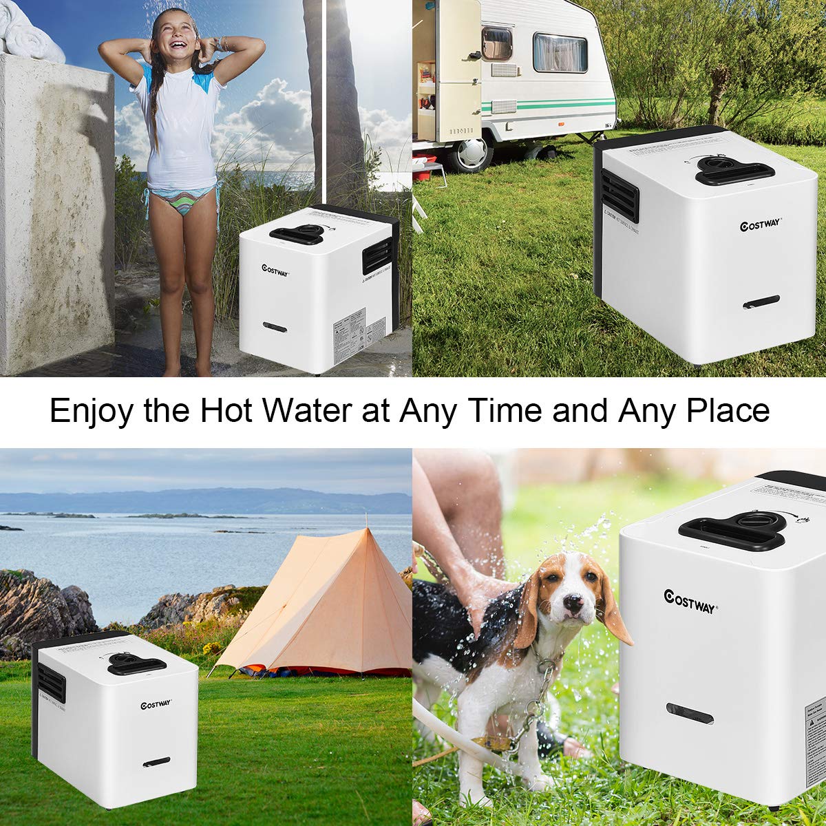 COSTWAY Gas Water Heater, Portable Outdoor Shower Propane Gas Instant  Battery Powered Hot Water Heater with Carrying Bag for Outdoor, Camping,  Backpacking, Surfing, Climbing, Traveling : Amazon.sg: DIY u0026 Tools
