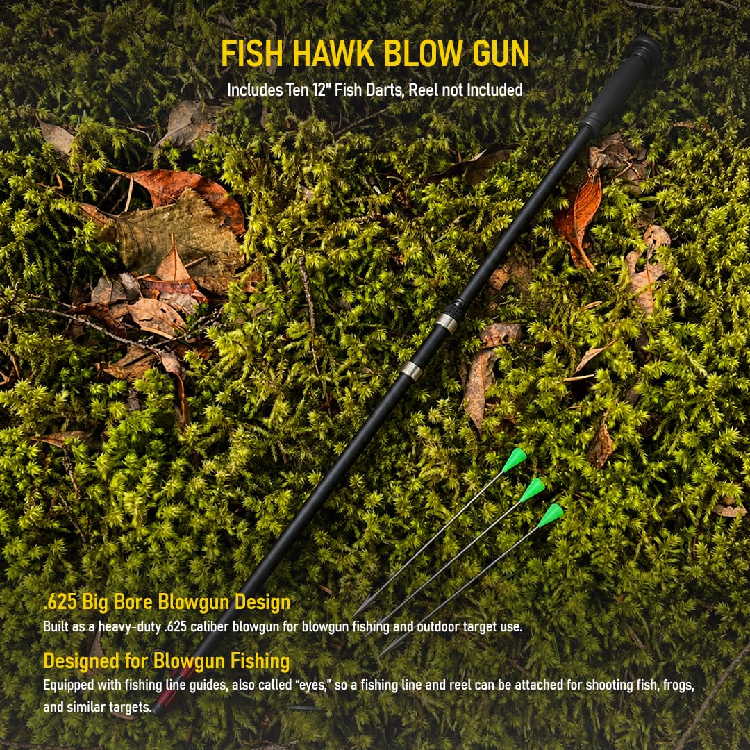 blowgun fishing pole Amazon.com : Slock Master Fish Hawk Blow Gun, Includes Ten 12