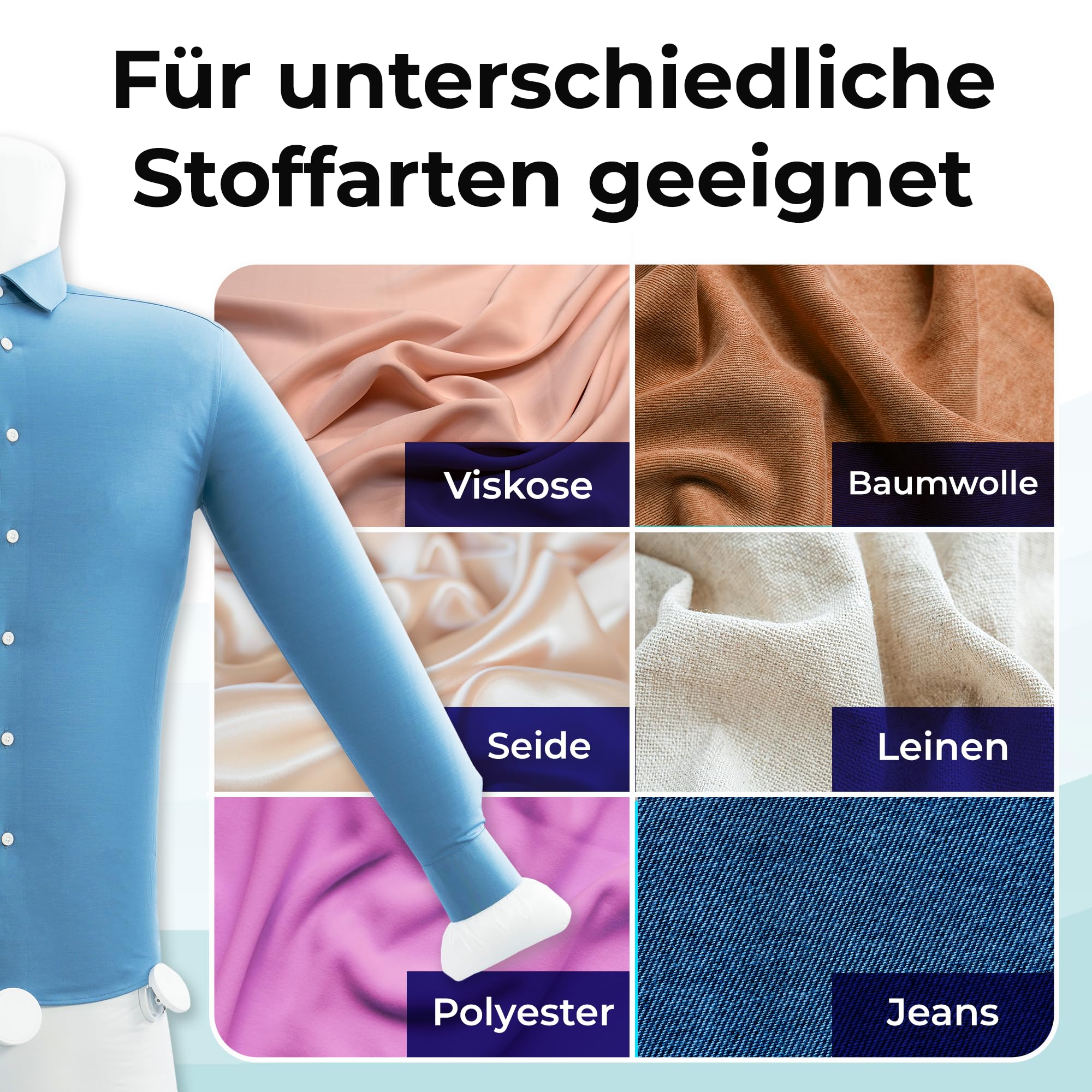 KLAMER Hemdenbügler Pro 1400W Bügelpuppe mit Aufsätzen für Hemden, Hosen & Schuhe – Automatischer Hemdglätter, Hosenbügler & Schuhtrockner für faltenfreie, trockene Kleidung ohne Bügeln