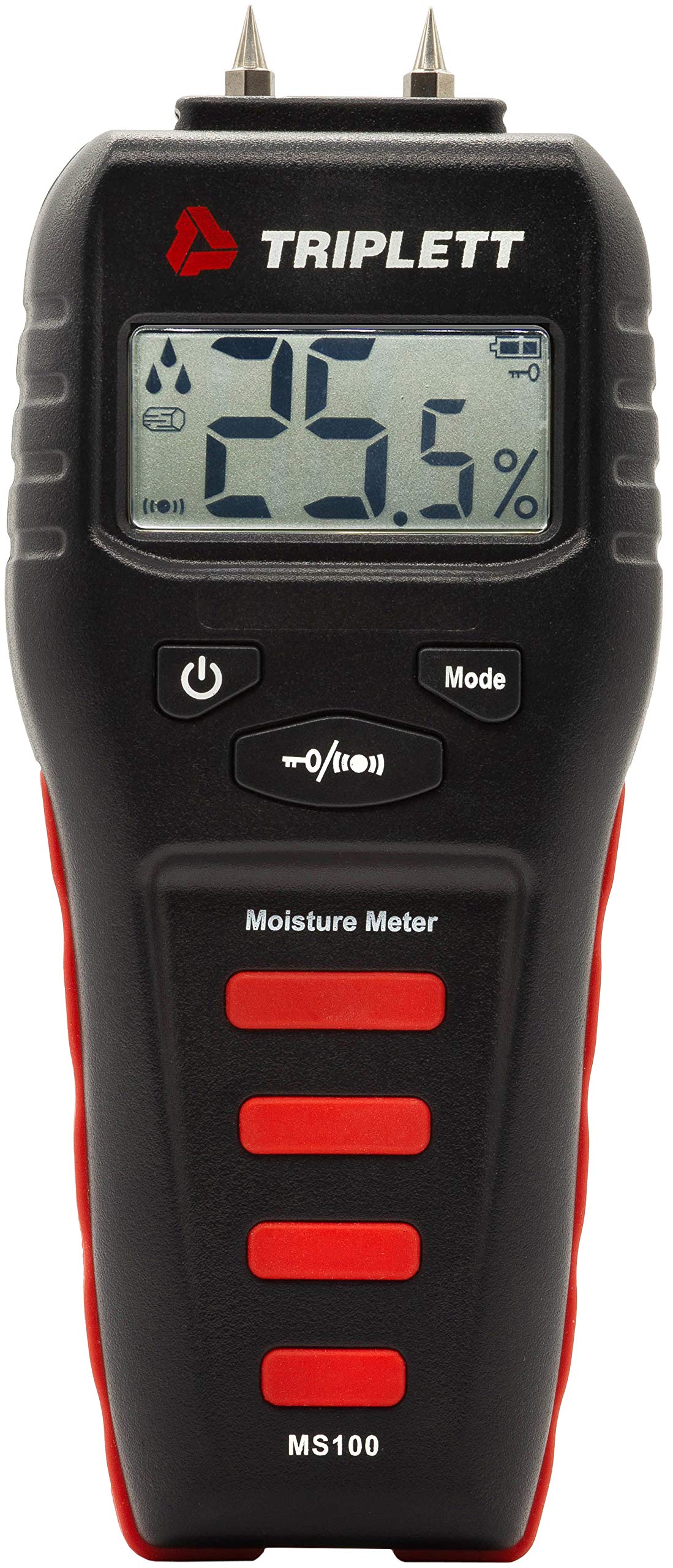 Triplett Pin Moisture Meter for Wood and Building Materials with Audible Indicator (MS100)