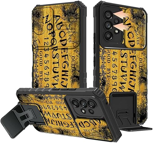 Rossy Funda para Samsung A54 5G Galaxy A54 5G con cubierta deslizante para cámara con función atril, doble capa híbrida a prueba de golpes, funda