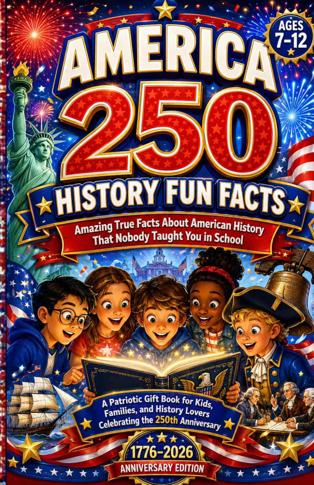 AMERICA 250 HISTORY FUN FACTS: 250 Surprising, Shocking, and Amazing True Facts About American History That Nobody Taught You in School — A Patriotic ... Lovers Celebrating the 250th Anniversary