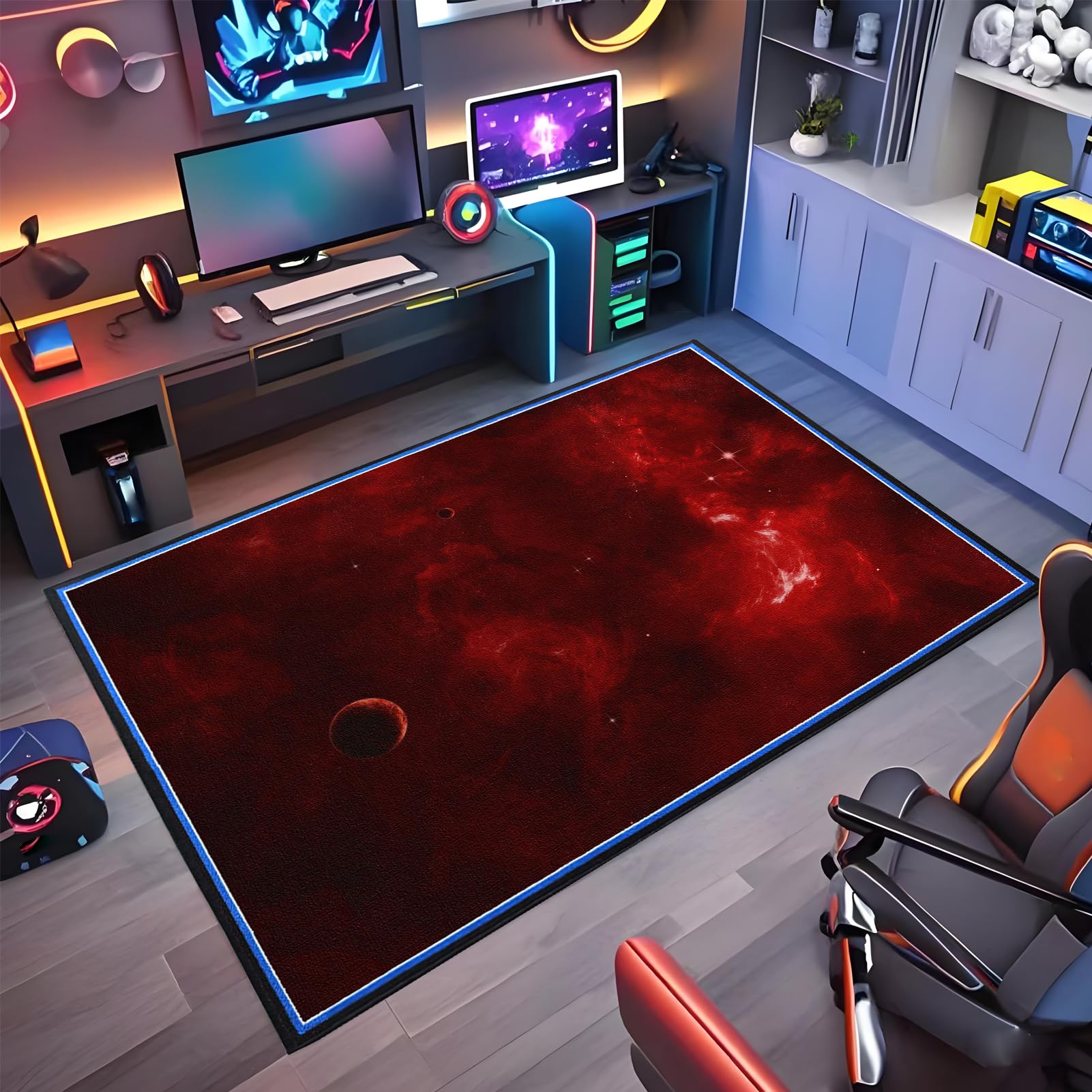 Wuzqju Gaming Chair Mat Non-slip Office Chair Mat for Hardwood Floor 90 x 140 cm Heavy Duty Office Chair Mats for Carpeted and Hardwood Floor Multi-Purpose Floor Protector for Home Office Gaming Room