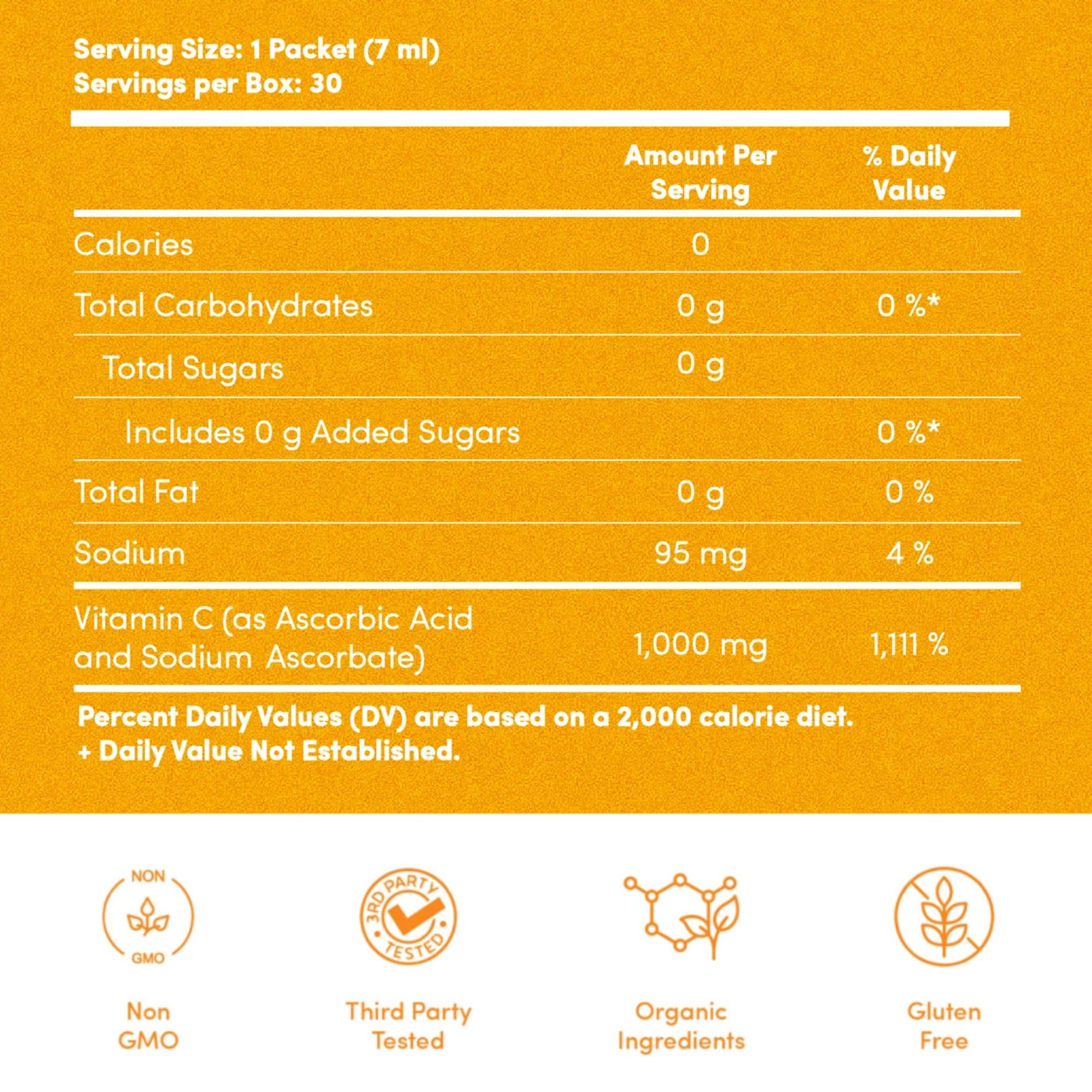 Aurora Nutrascience Liposomal Liquid Vitamin C, 30 Packets, Orange — Amazon image 2