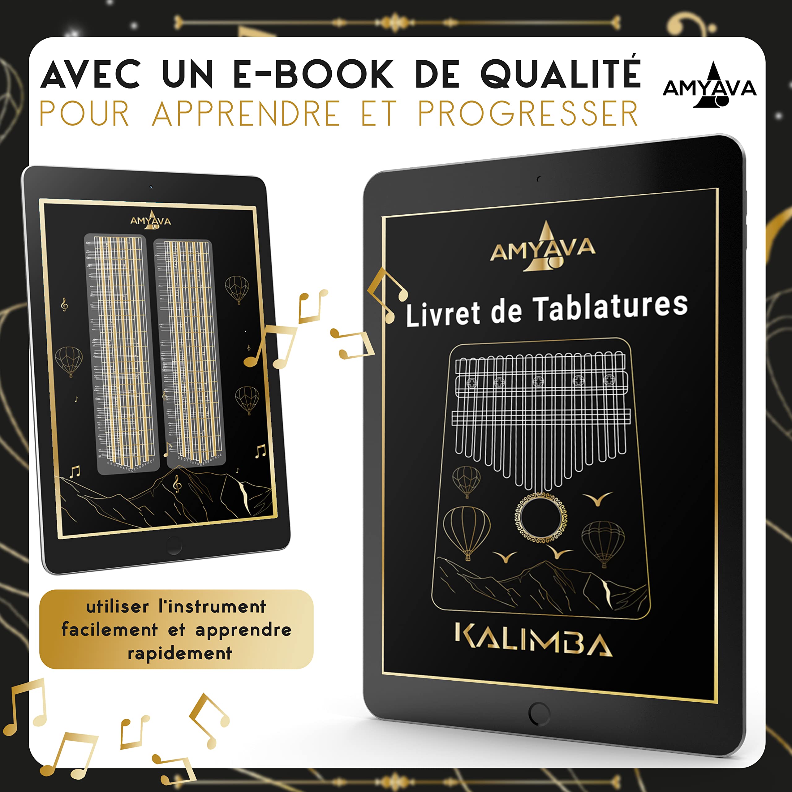Kalimba Instrumento infantil, adulto de 17 hojas de madera de caoba barnizada con grabado-madera de calidad superior adecuado para principiantes-caja de regalo musical completa con ebook partituras en