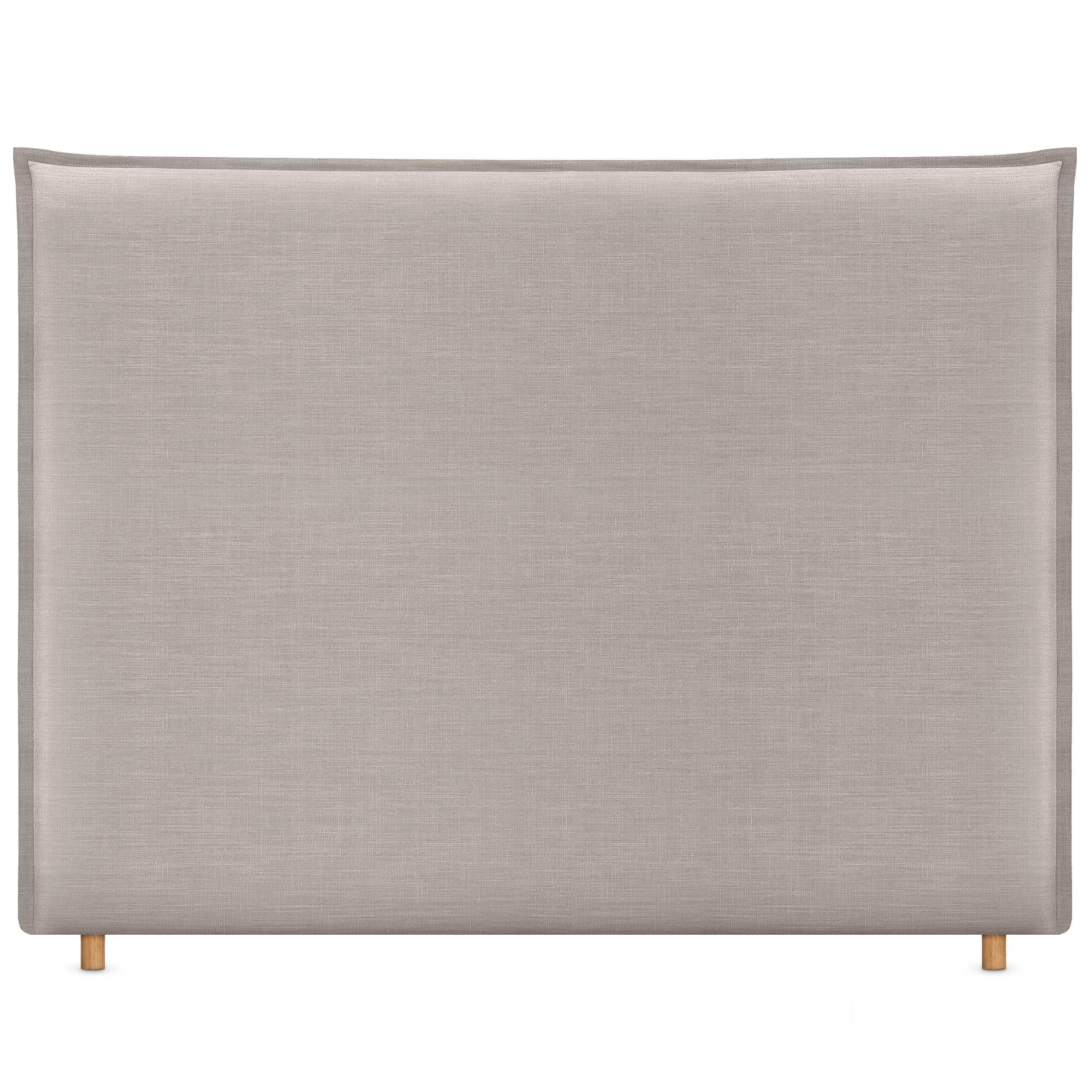 DHOME Cabecero de Lino Natural con Ribete hasta el Suelo con 8cm de Grosor Cabezal Tapizado Cama Dormitorio Moderno Top Trending (Beige, 150cm (Camas 150))