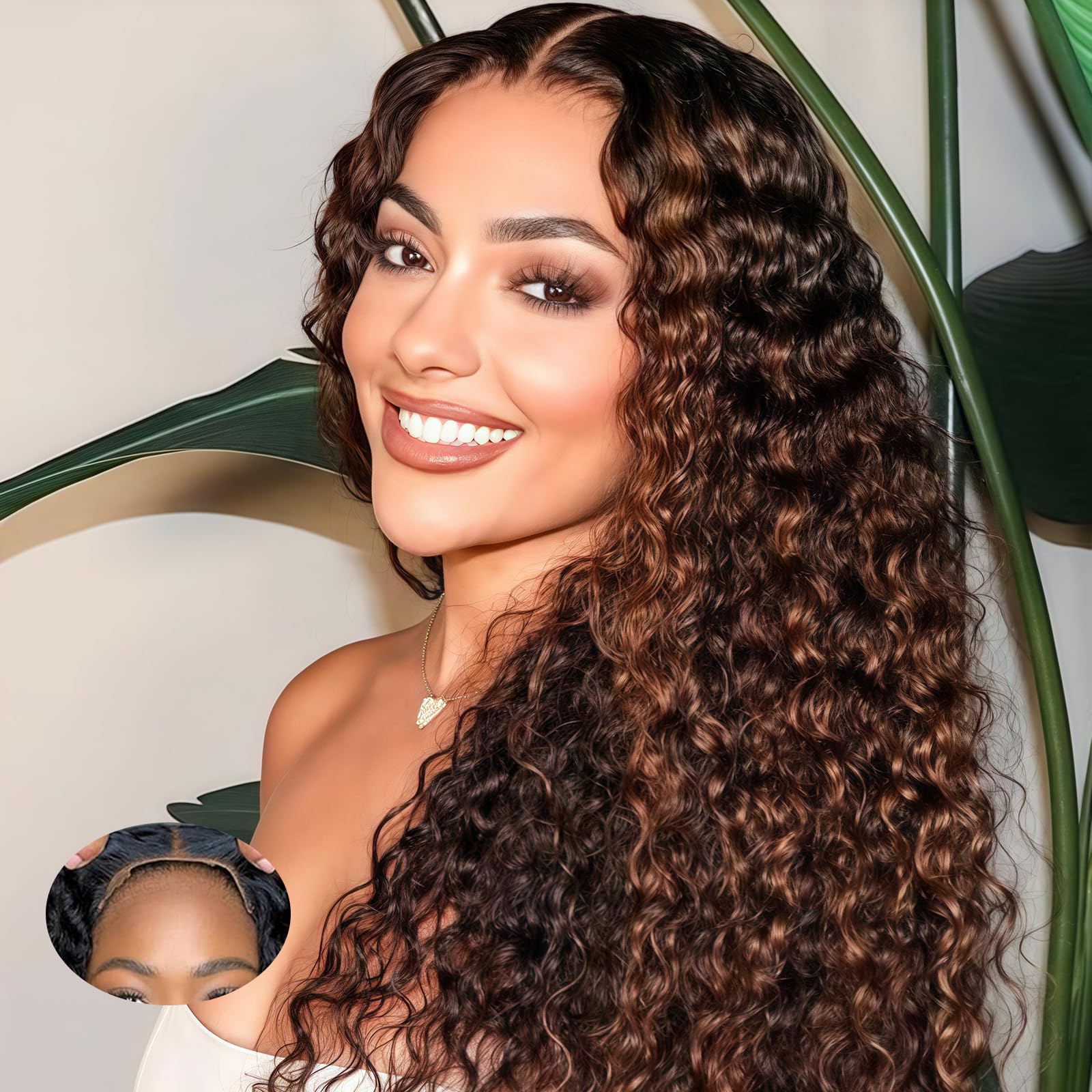 5×5 Closure Bob Wig Human Hair Glueless Wigs Human Hair Pre Plucked Pre Cut Short Curly Human Hair Wig Water Wave C Part Balayage Ombre Lace Frontal