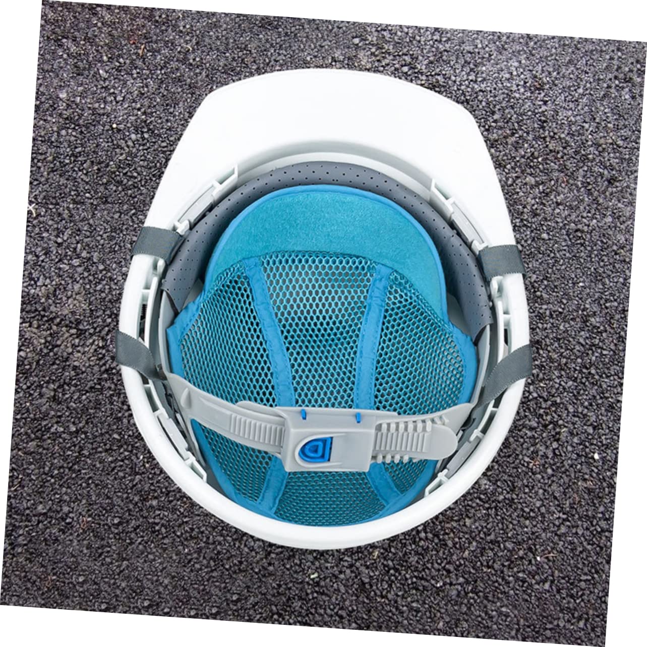 6 STK Blaues Futter Hüte Hardhat-Innenfutter aus Air-Mesh Schutzpolster für Helme Liner Sicherheitshelm Schweißband Sicherheitshelm Zubehör Helmfutter Helm-Mesh-Pads Polyester Blue