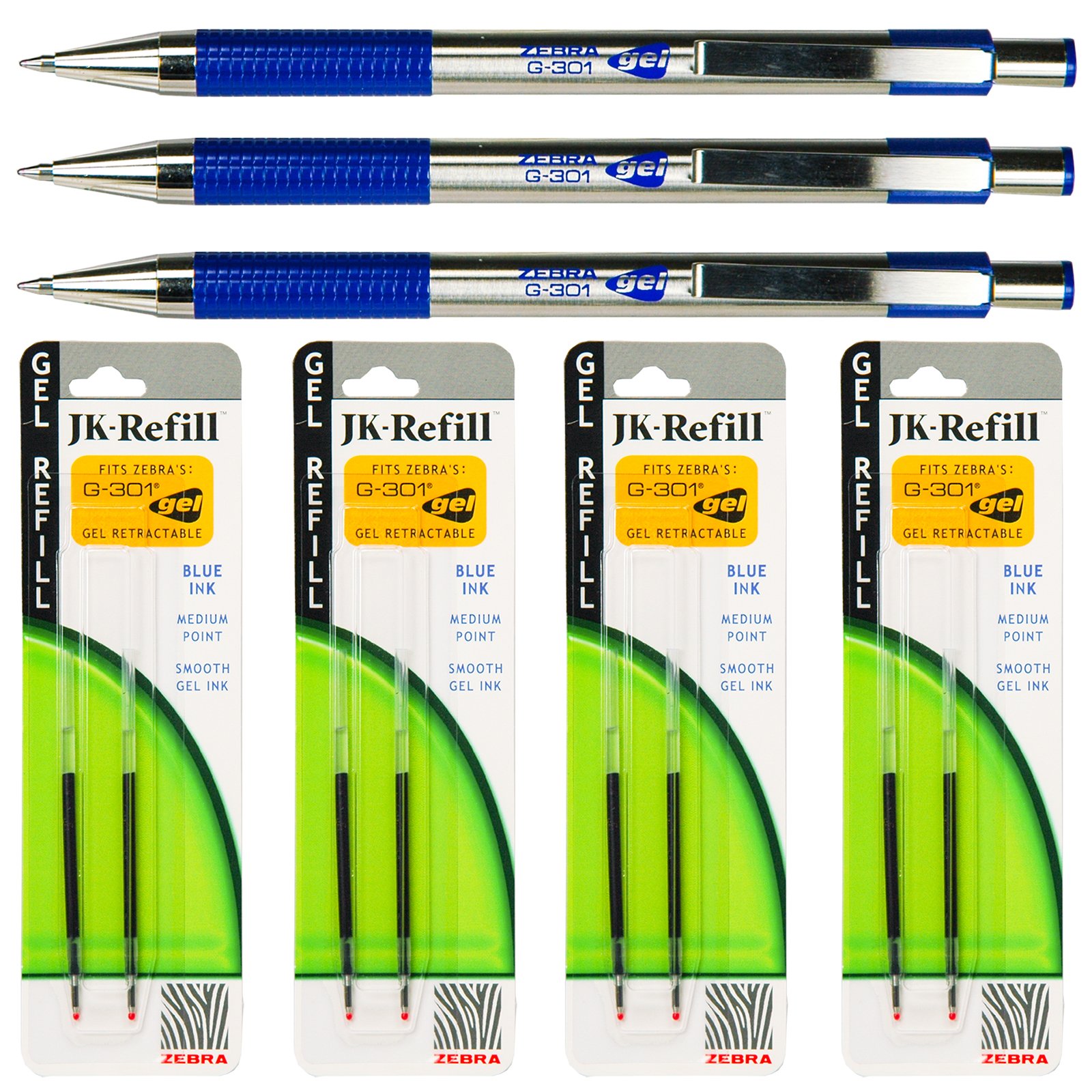 Zebra G 301 Gel Pens With Refills Blue Gel Ink Desertcart Seychelles