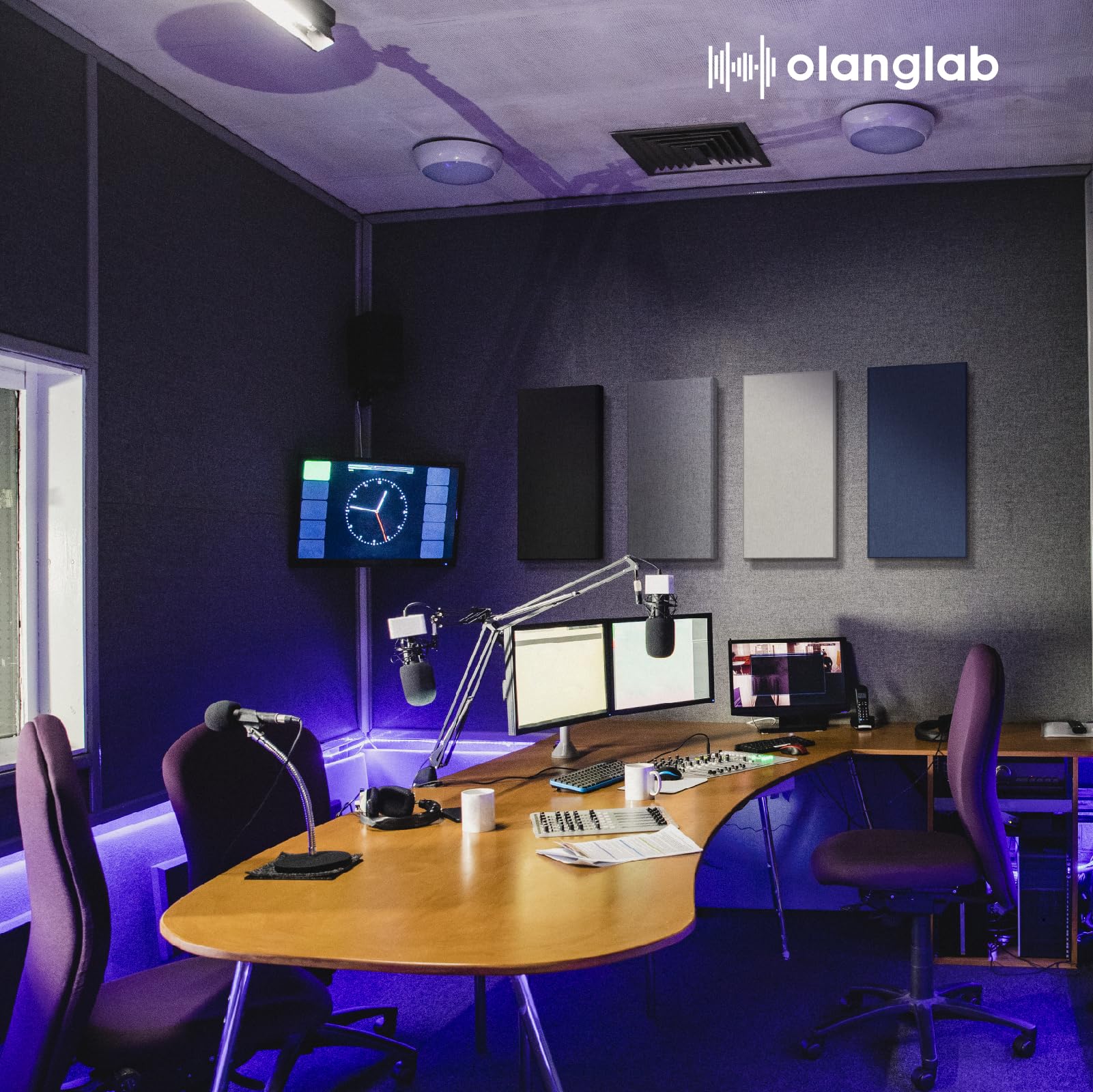 Snapklik.com : Olanglab Acoustic Wall Panels Sound Absorbing 4 Pack ...
