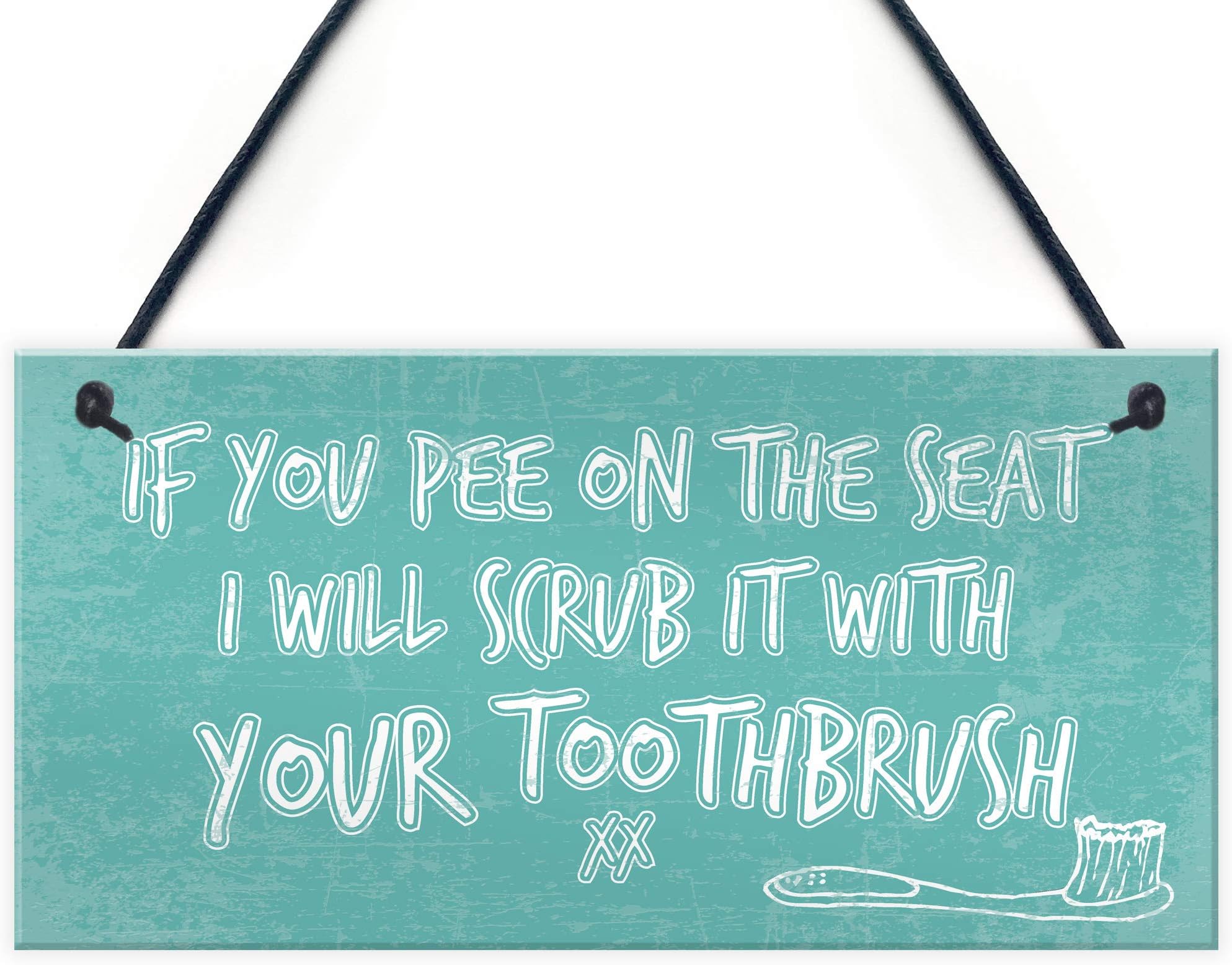 POO ROOM SH*T GOT REAL FUN BATHROOM TOILET METAL RETRO VINTAGE - Foto 4