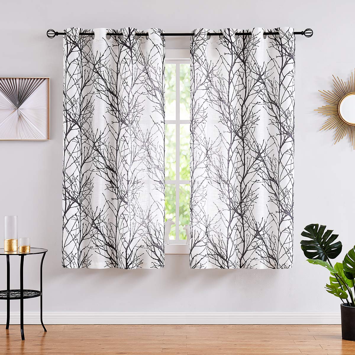 Linen Blue White Curtains - Sheer Window Treatments -16 Linen Blue White Curtains - Sheer Window Treatments -16