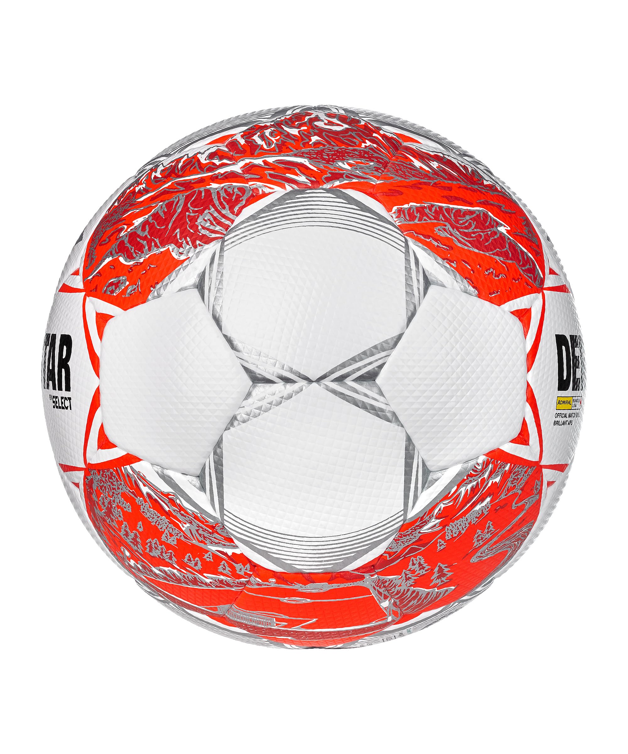 Derbystar Equipment - Piłki nożne Admiral Bundesliga Brillant APS v24 piłka do gry biało-czerwona 5
