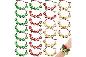 Cooraby Assortment Christmas Bells Charm Bracelet