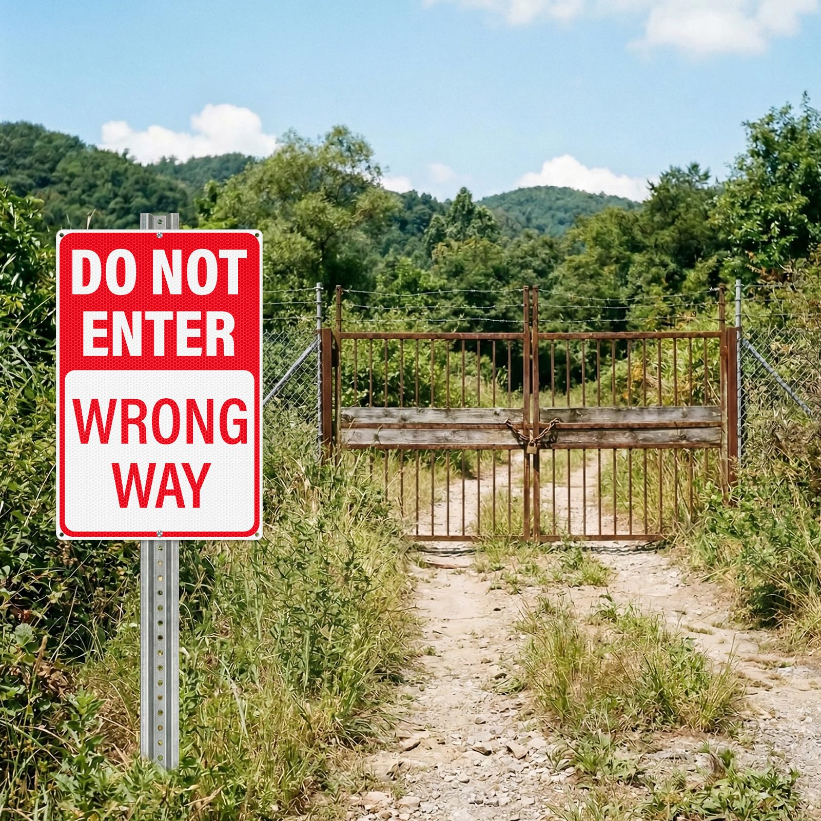 2 Pack Do Not Enter Wrong Way Signs 18" x 12" Aluminum Traffic Sign — Amazon image 7