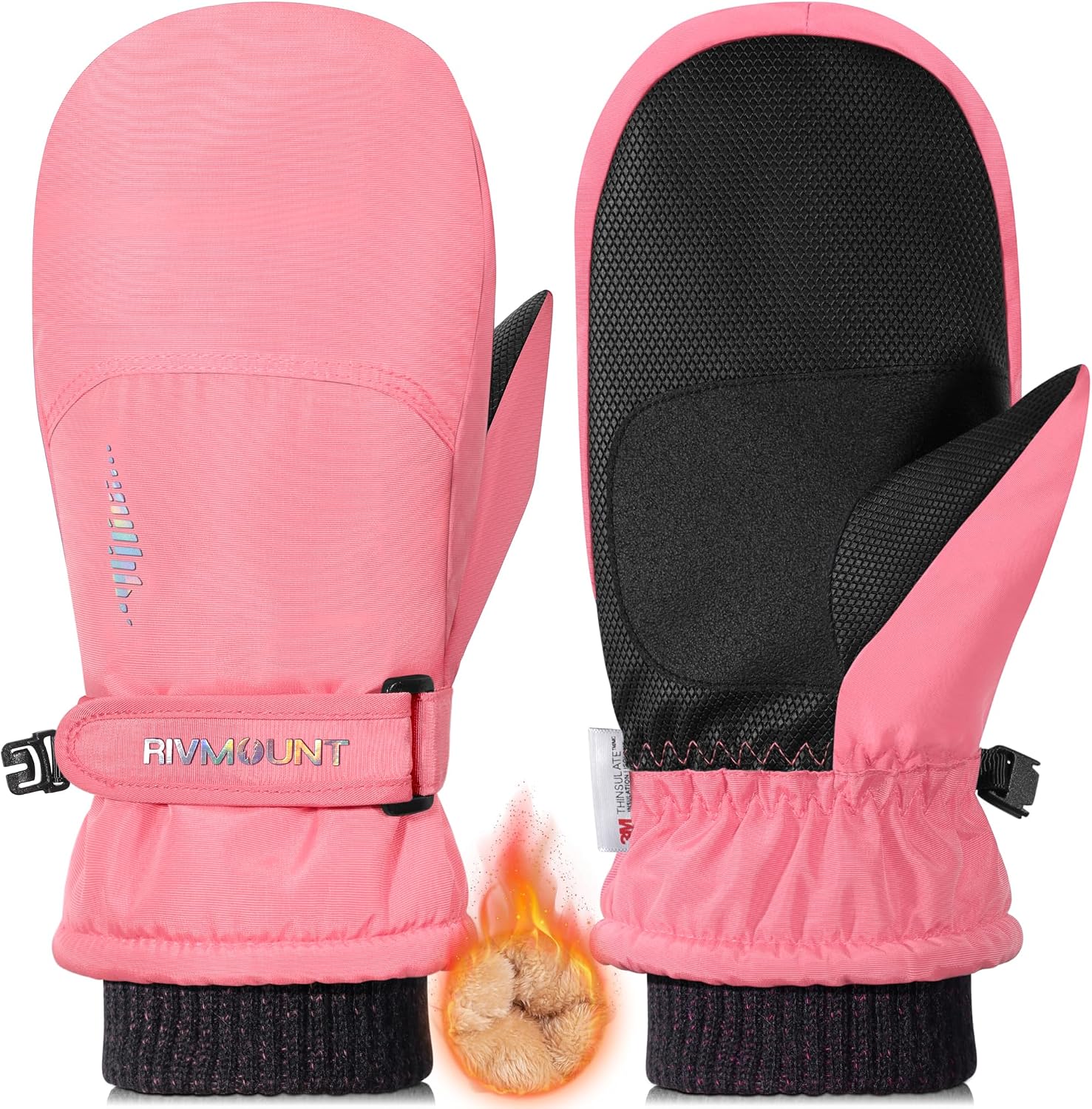 rivmount Kids Toddler Winter Cold Weather Gloves Mittens Warm Thermal Waterproof Windproof Ski for baby boys girls