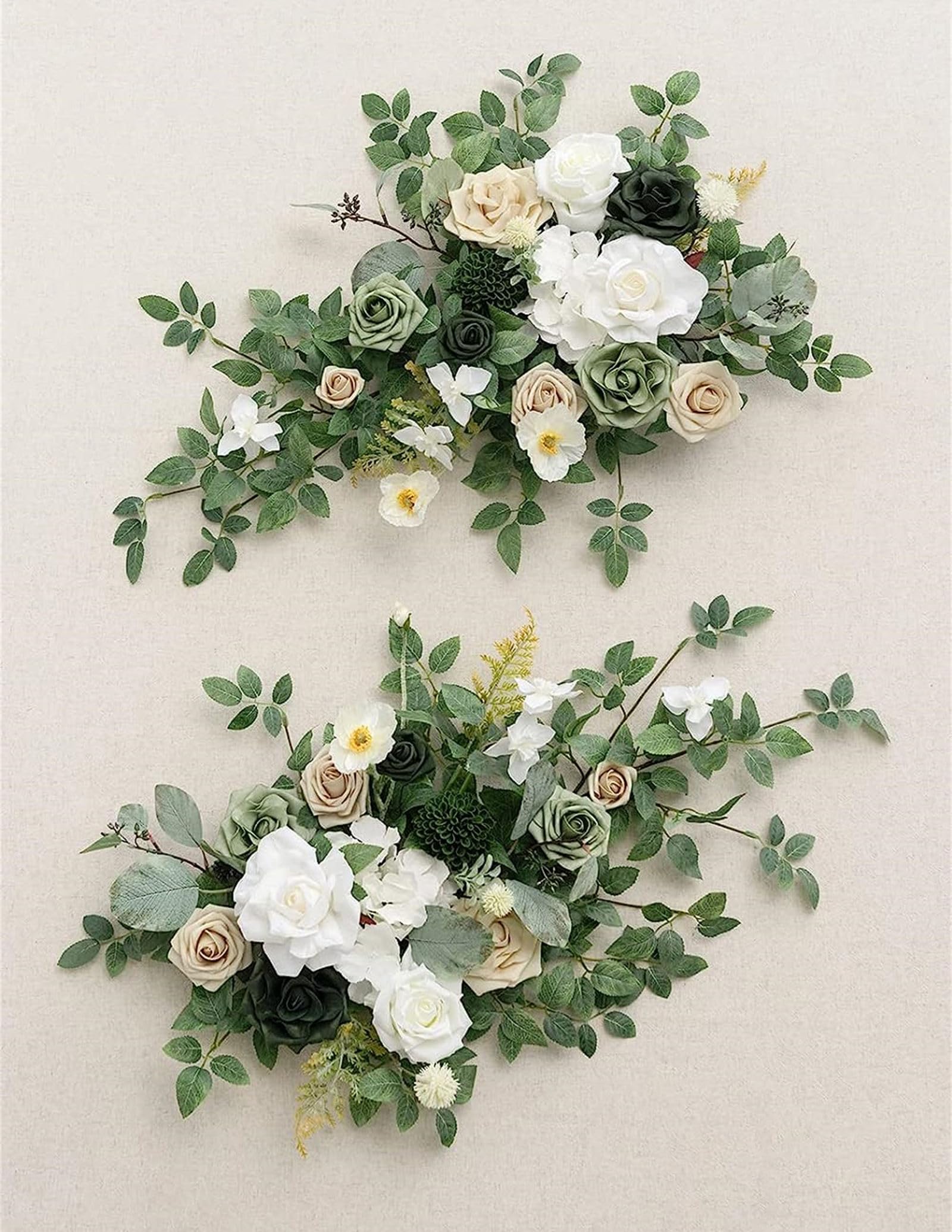Lookein Fiori artificiali per decorazione di nozze fai da te bouquet da sposa centrotavola ghirlanda di fiori corone corridoio arco fiore decorazione decorazione per la casa, rosa polverosa francese