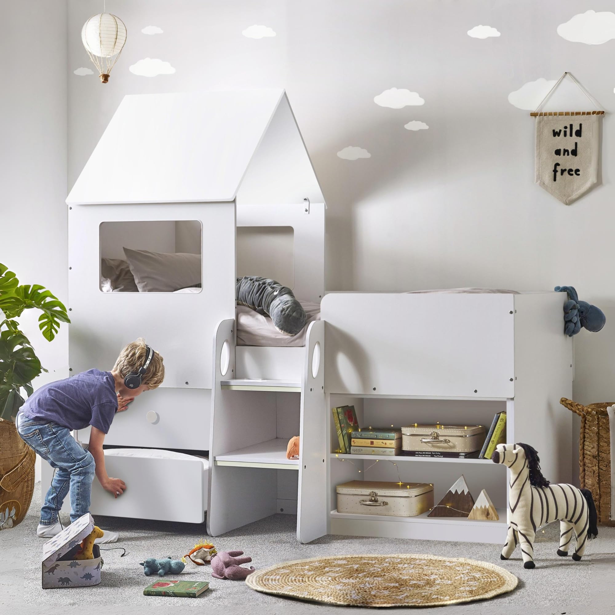 Julian Bowen Orpheus Mid Sleeper Bed with Storage - White