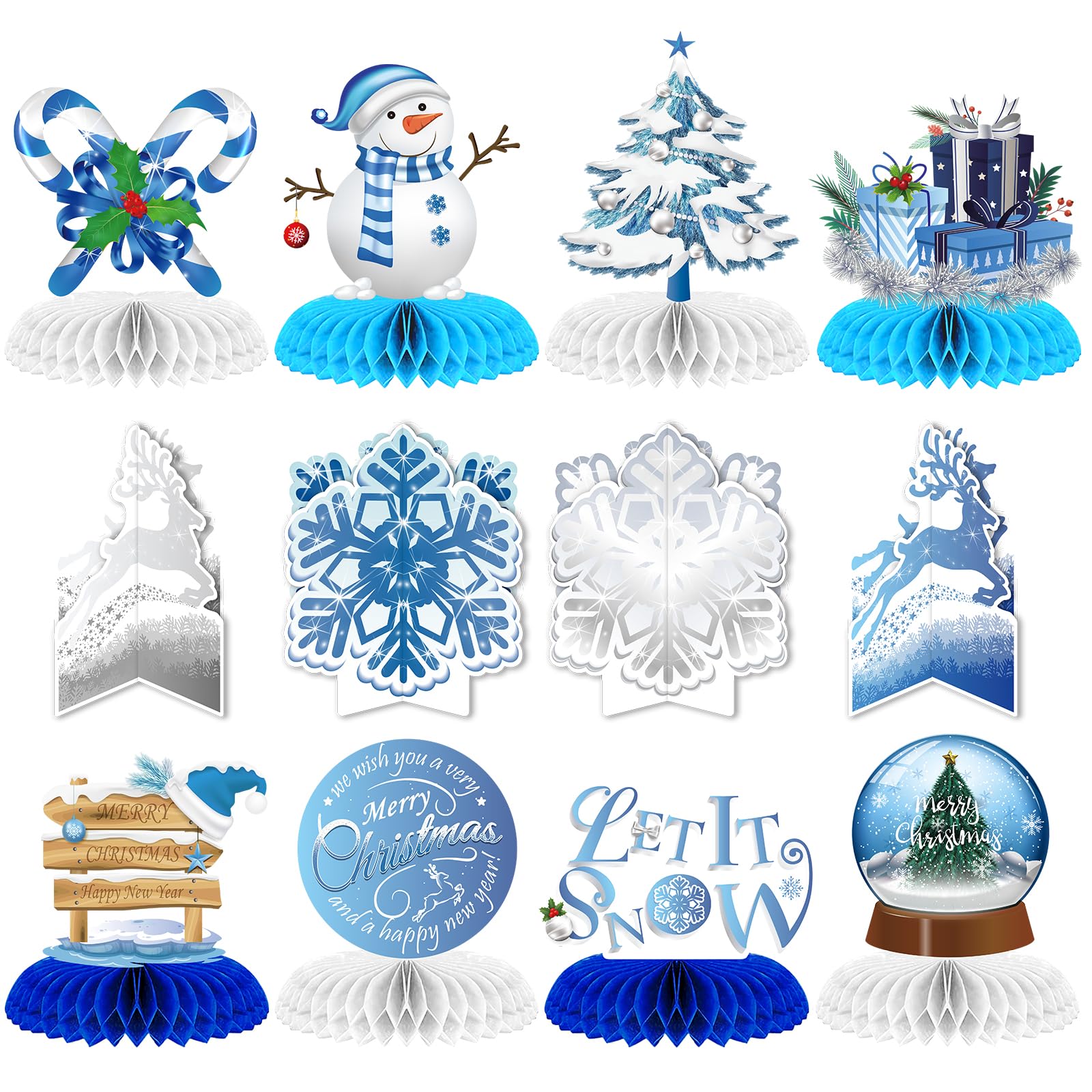 Snapklik.com : 12 Pcs Snowflake Christmas Party Supplies Winter ...