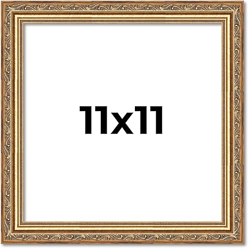 Vista 107 de Poster Palooza Marco de fotos de madera tradicional dorado antiguo de 6 x 18 pulgadas con plexiglás acrílico UV, respaldo de tablero de espuma