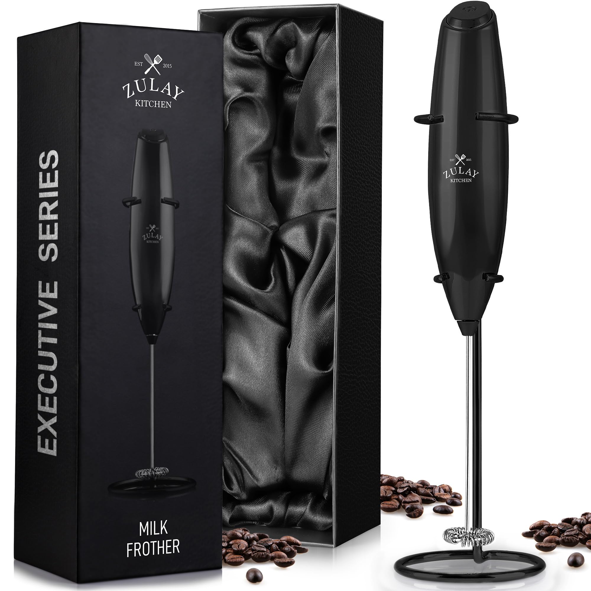 Mini &amp; Mighty Milk Frother Wand – Powerful Handheld Coffee Frother, Battery Operated Drink Mixer – Compact Pocket Size – Detachable Whisk for Latte, Cappuccino, Matcha, Hot Chocolate