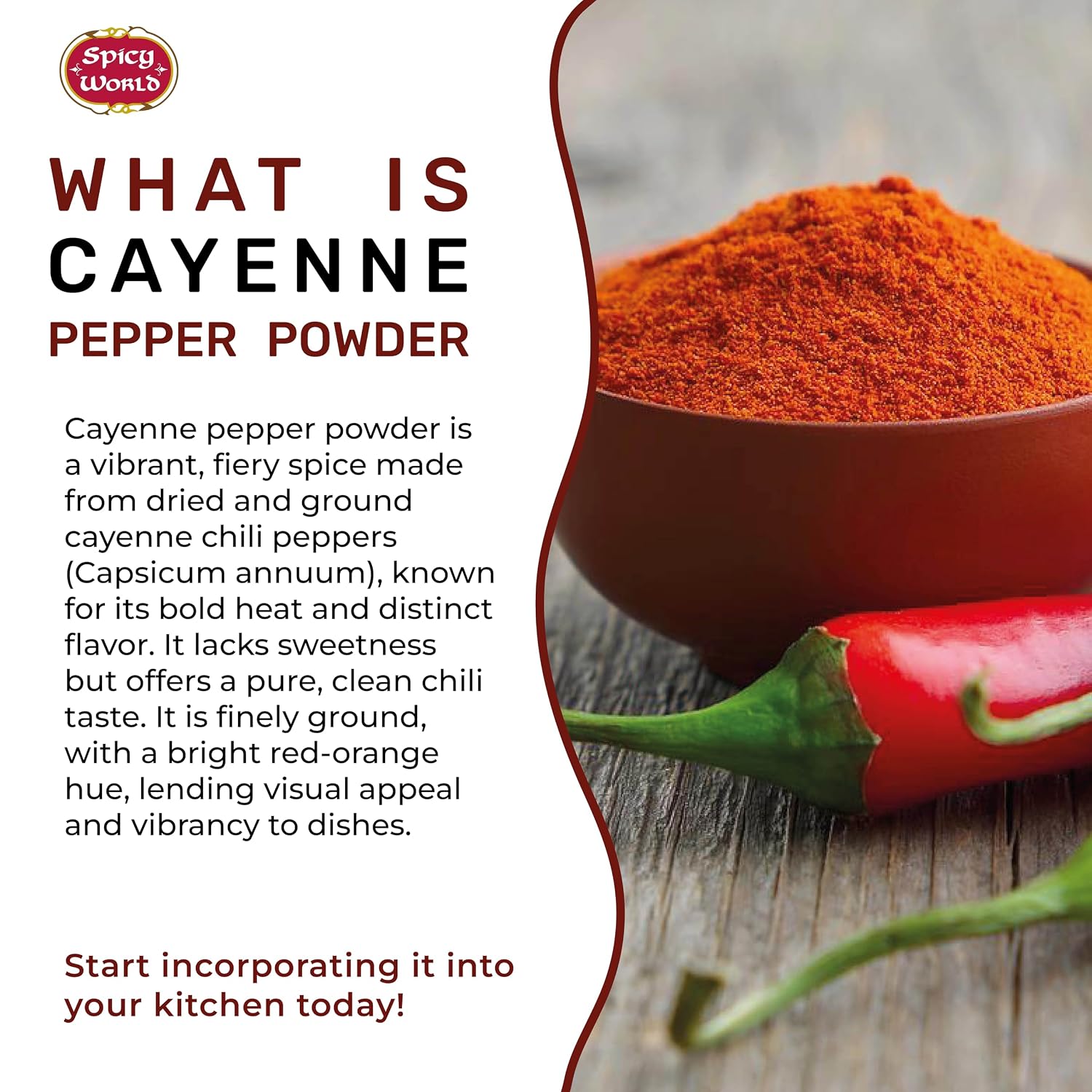 Spicy World Hot Cayenne Pepper Powder Bulk 5 LBS Jar - Red Ground Pepper 50,000 SHU Heat Unit - Gluten Free All Natural Red Pepper - For Commercial & Home Use - Image 4
