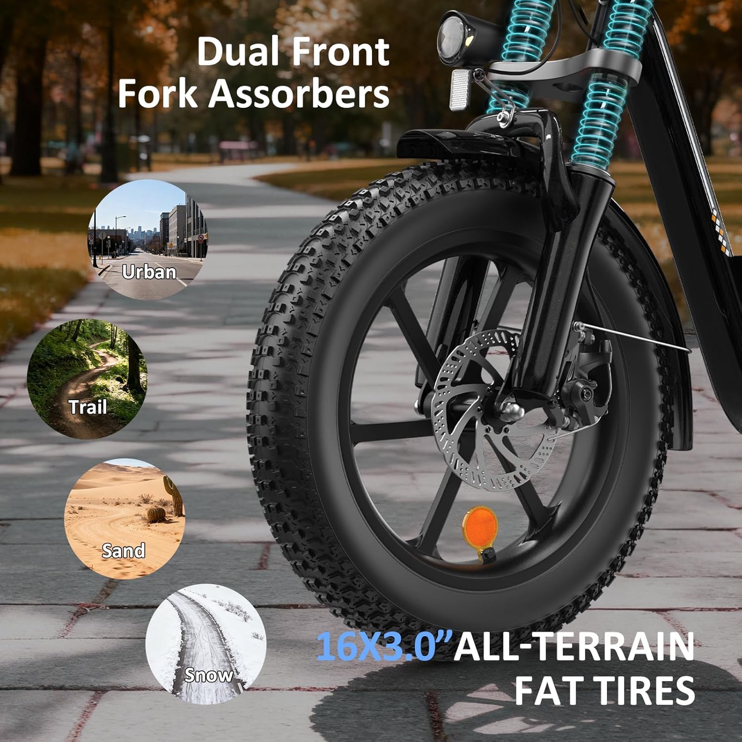 GREATWORK Peak 1500W Electric Scooter with Seat, 720Wh Removable Battery, 45 Miles Max Range, 25MPH Top Speed, 16x3.0 Fat Tire Motorcycle Style E Scooter for Adults with Basket for Pet s& Cargo