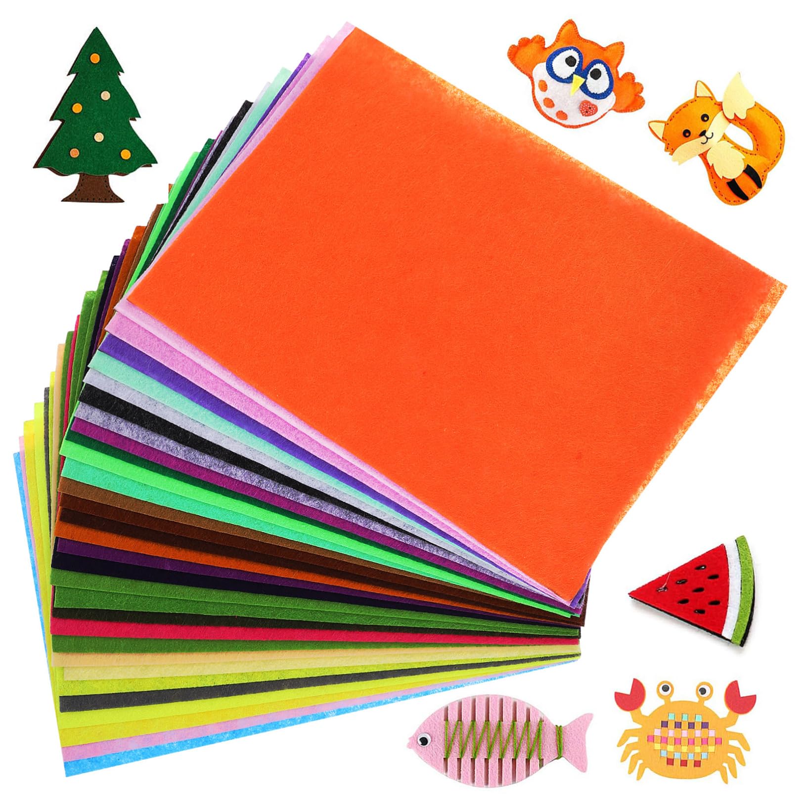 ARTIBETTER 60 Hojas De Fieltro De Colores Para Coser Tela Natural Para Coser Telas De Fieltro Surtidas Material Fino Para Bordar Retazos Suministros Para Costura Tapete De Fieltro
