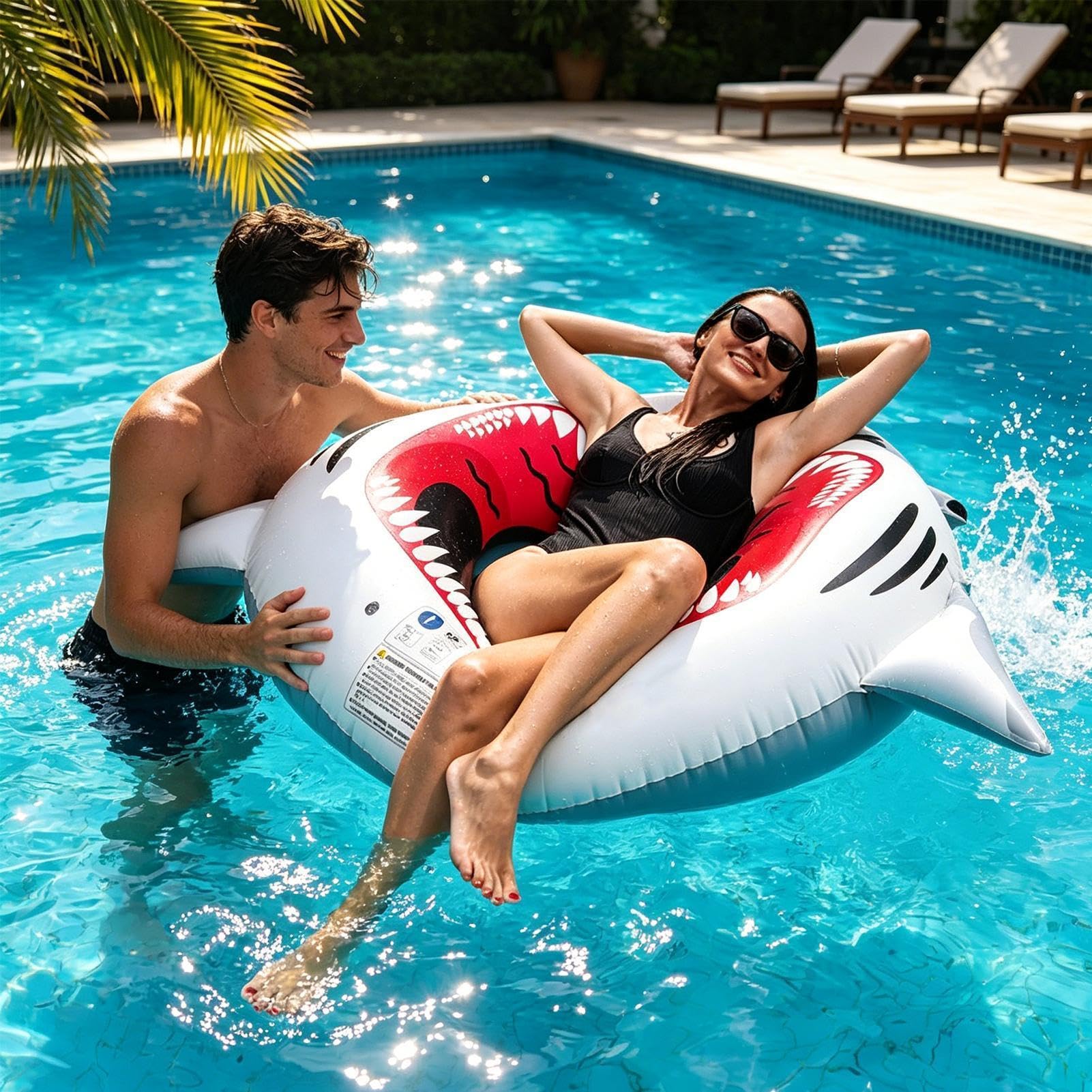 Camere d'aria per piscina Shark Blow Up Water Rings
