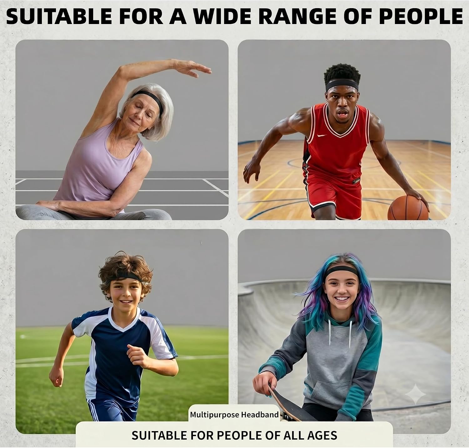 Soralis Non-Slip Headbands for Women and Men, Sports Daily Hair Bands