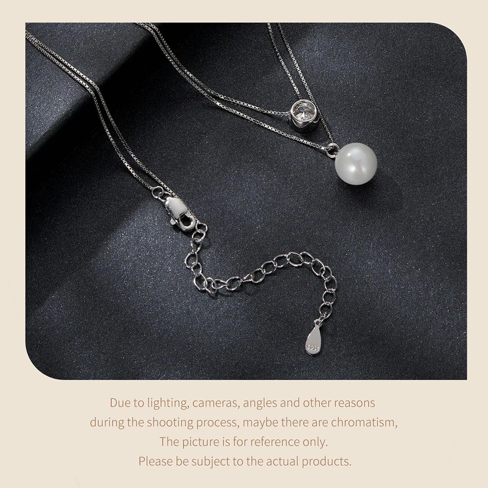 Collane Di Perle Di Moissanite Per Donna, Collana Girocollo A Doppio Strato In Argento Sterling 925, Eleganti Collane Di Gioielli