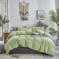 Vista 54 de KAREVER - Juego de edredón con cuadrícula blanca para niños, tamaño individual, con líneas cuadradas azul marino y edredón a cuadros blanco, juego