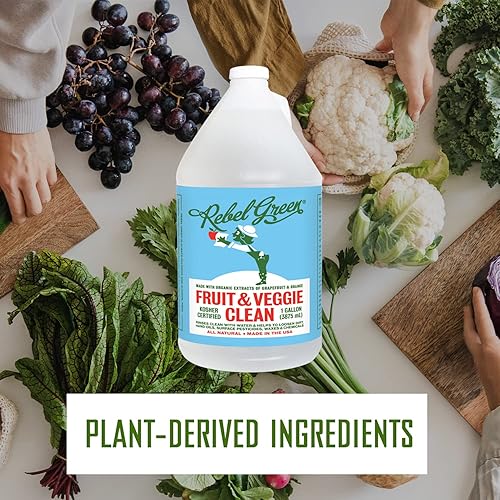 Miniatura 3 de Rebel Green - Limpiador natural de frutas y verduras naturales, 1 galón de recarga