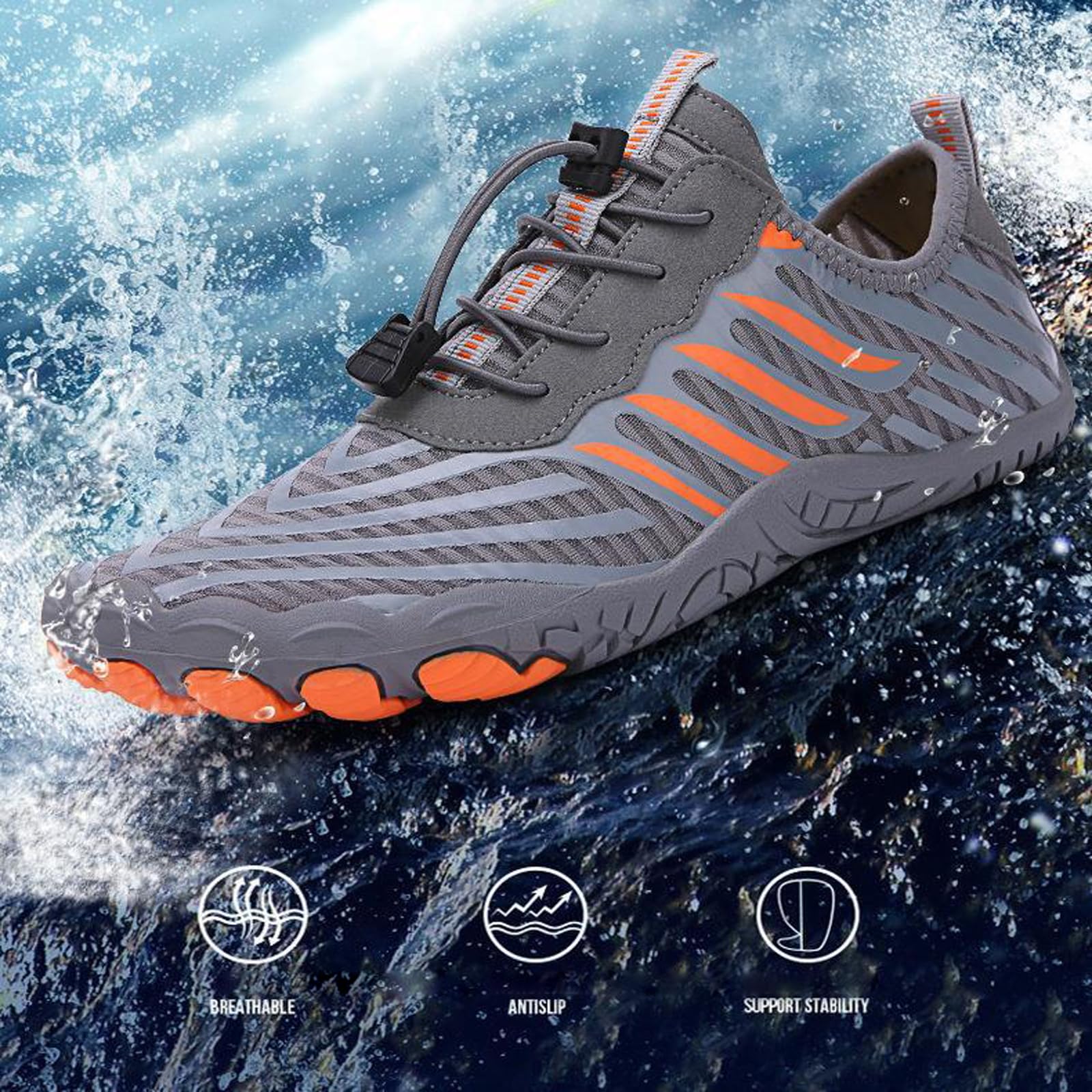 Zapatillas Acuáticas Secado Rápido,Escarpines Deportivos,Zapatos de Agua Hombre,Surf Piscina Playa Deportes Escarpines para Mujer,para de Nadada de la Playa de la Resaca de la Yoga