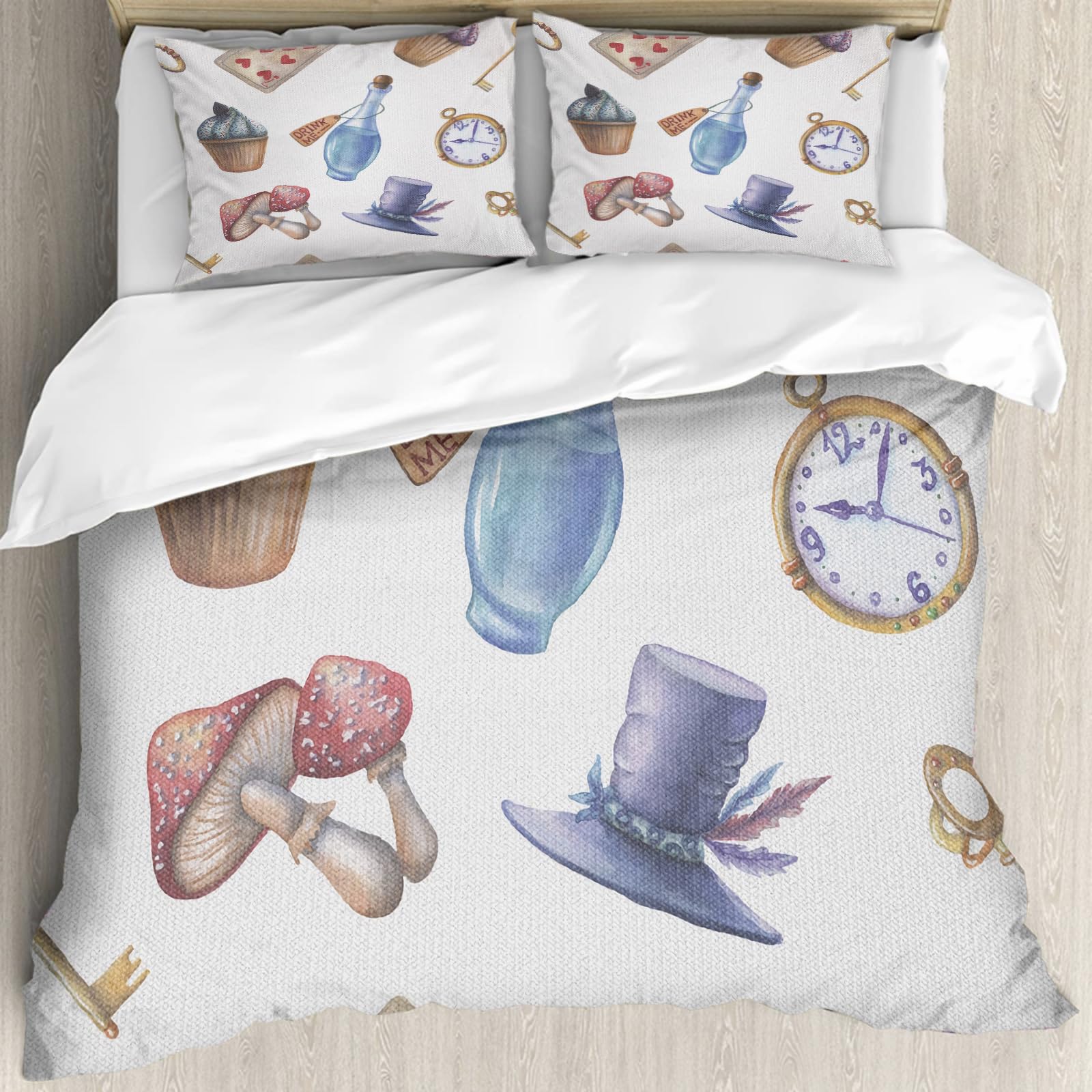 Housse de couette de lit 200x228cm avec taies d'oreiller au tissage de haute qualité