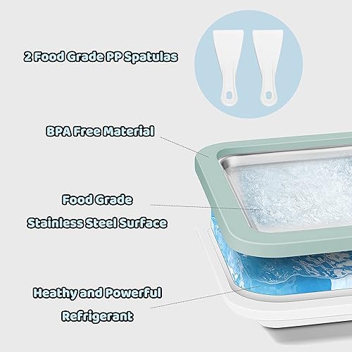 Miniatura 9 de JoyMech Máquina de helado enrollada para hacer helados, sartén para puntos dulces, plato frío instantáneo, ideal para hacer helados enrollados,