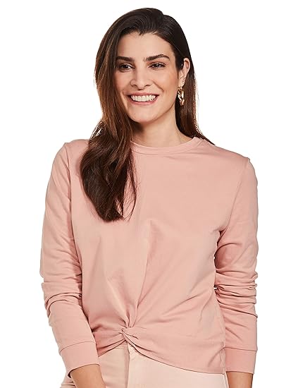 Women's Cotton Hooded Neck Sweatshirts (15234306_Misty Rose_X-Large_Misty Rose_XL)