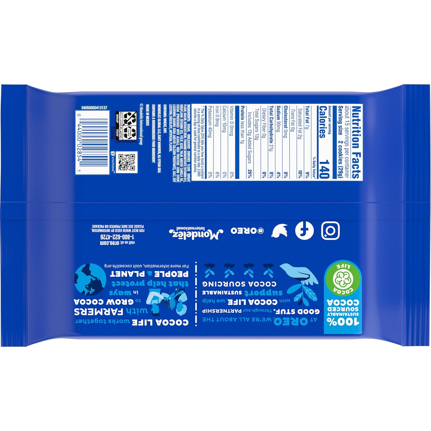 Buy OREO Double Stuf Chocolate Sandwich Cookies, 15.35 oz ...