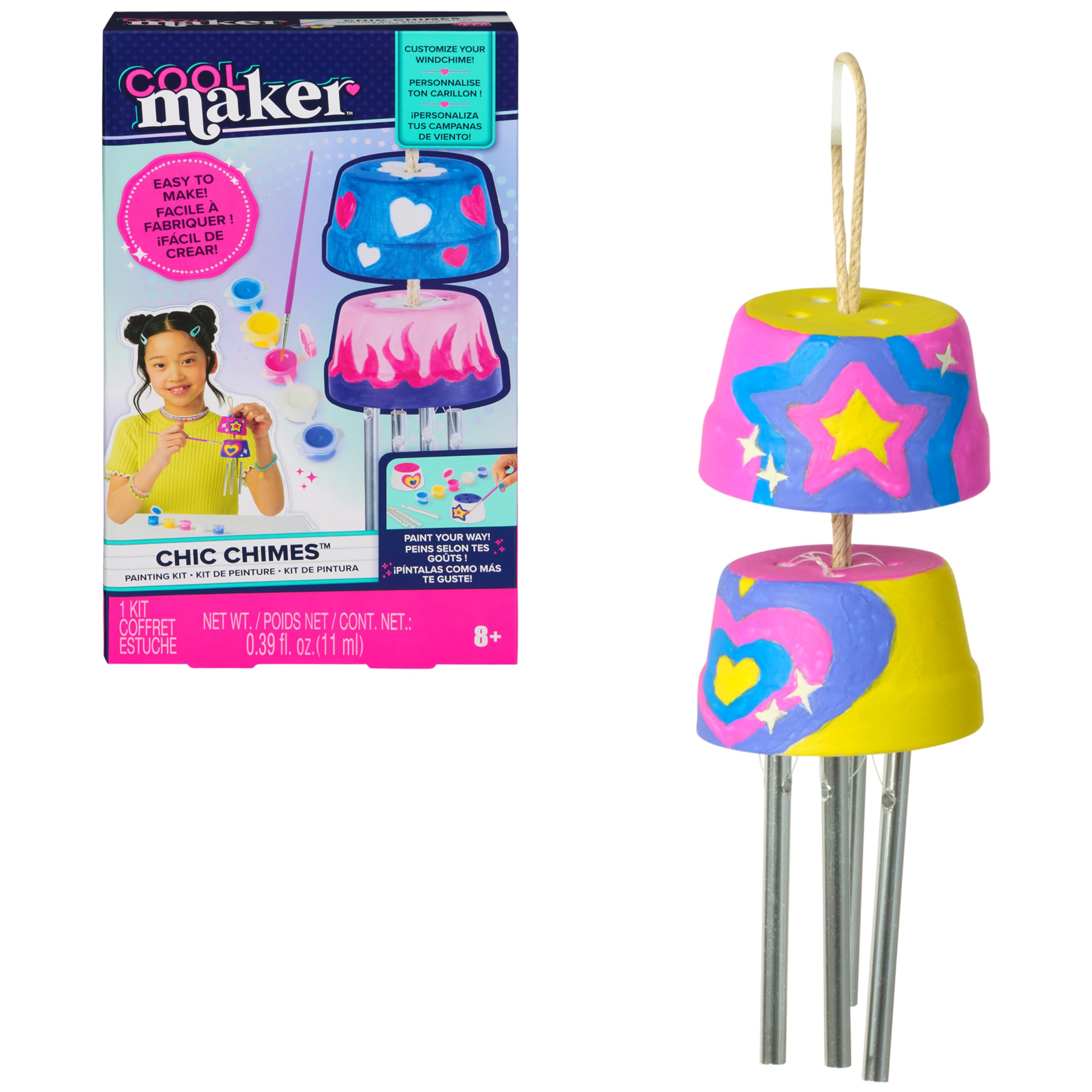 Cool Maker, Chic Chimes Painting Kit with 5 Colors, Paint & Design