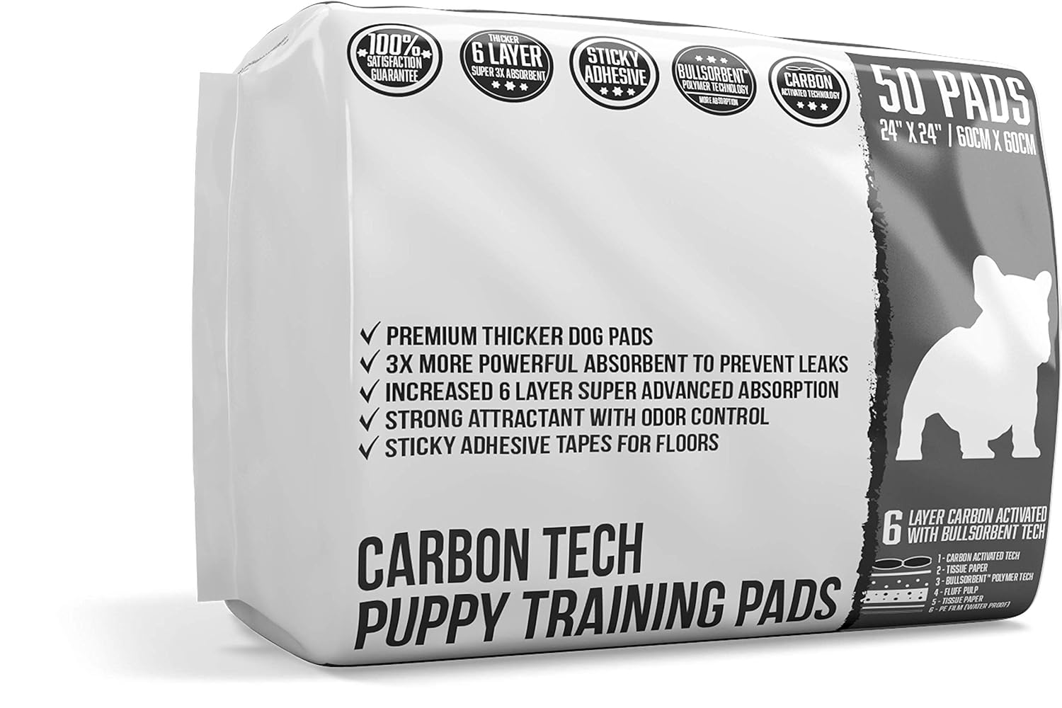 Buy Bulldogology Carbon Black Puppy Pee Pads Adhesive Sticky Tape