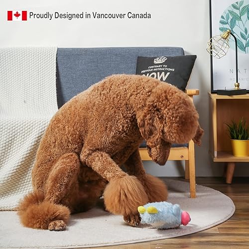 Miniatura 7 de HugSmart Pet  Melody Bros  Juguete chirriante de cuerda de peluche para perro con menos relleno (Melody Bros-Cat)