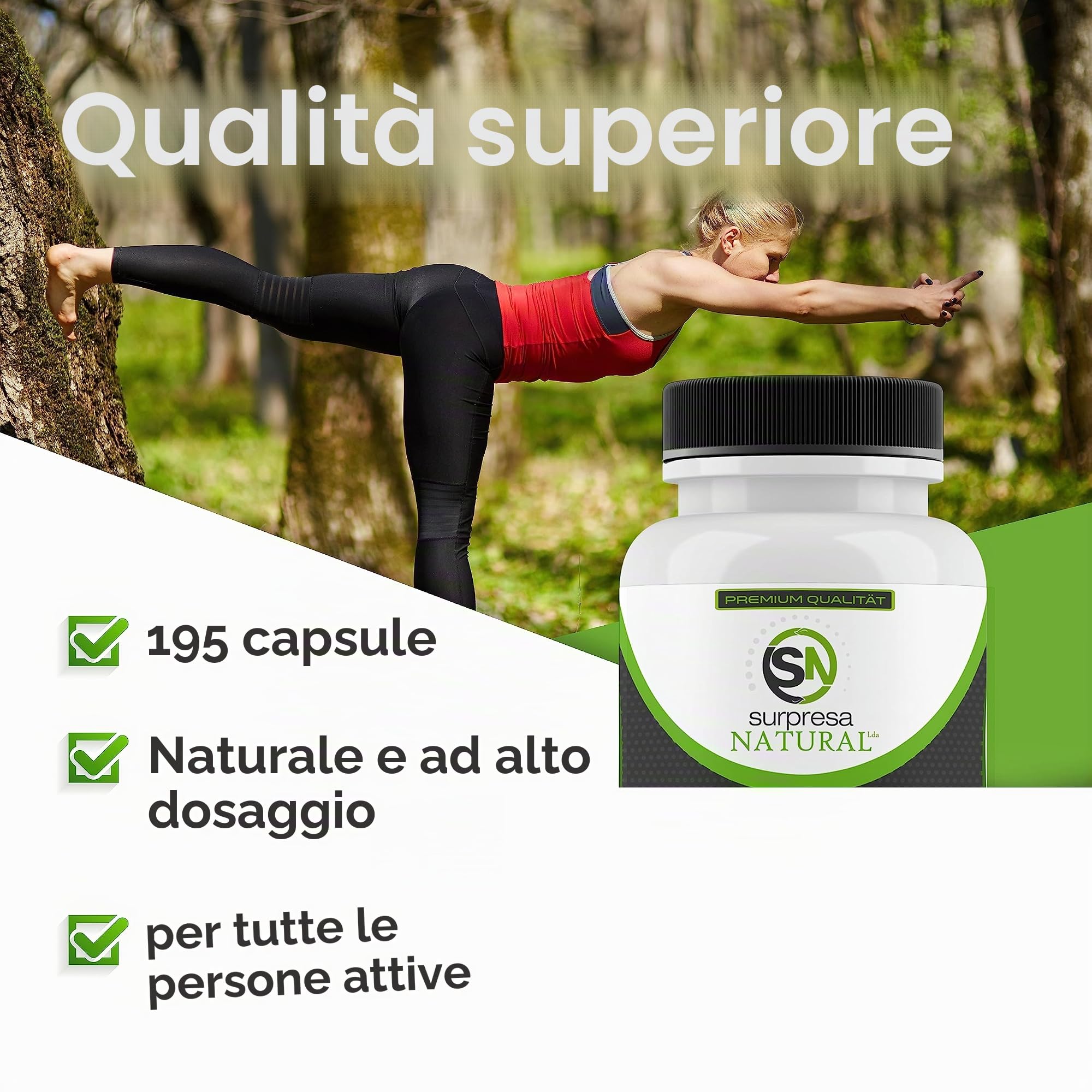 Glucosamina, condroitina e MSM ad alto dosaggio 4500 mg al giorno, fornitura di 1 mese testata in laboratorio, 585 capsule (3)