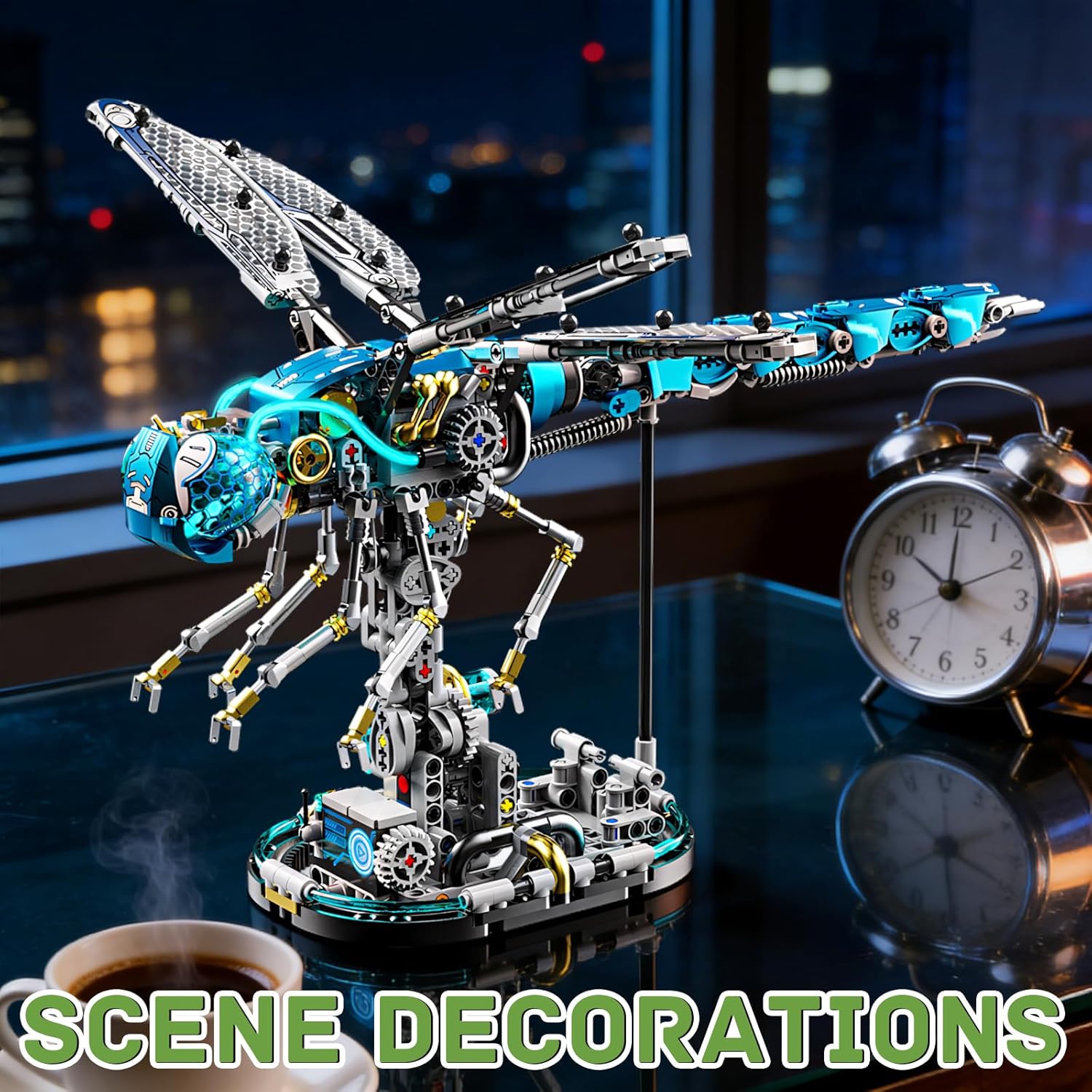 Mechanical Dragonfly Building Blocks Sets Animal Insert Building Kits Mech Animal Model Toys for Adults Teens 866 PCS