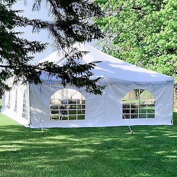 Quictent 20x40 Fire Retardant Pole Party Tents Heavy Duty PVC Vinly Pole Tent Wedding Party Canopy with Carry Bags